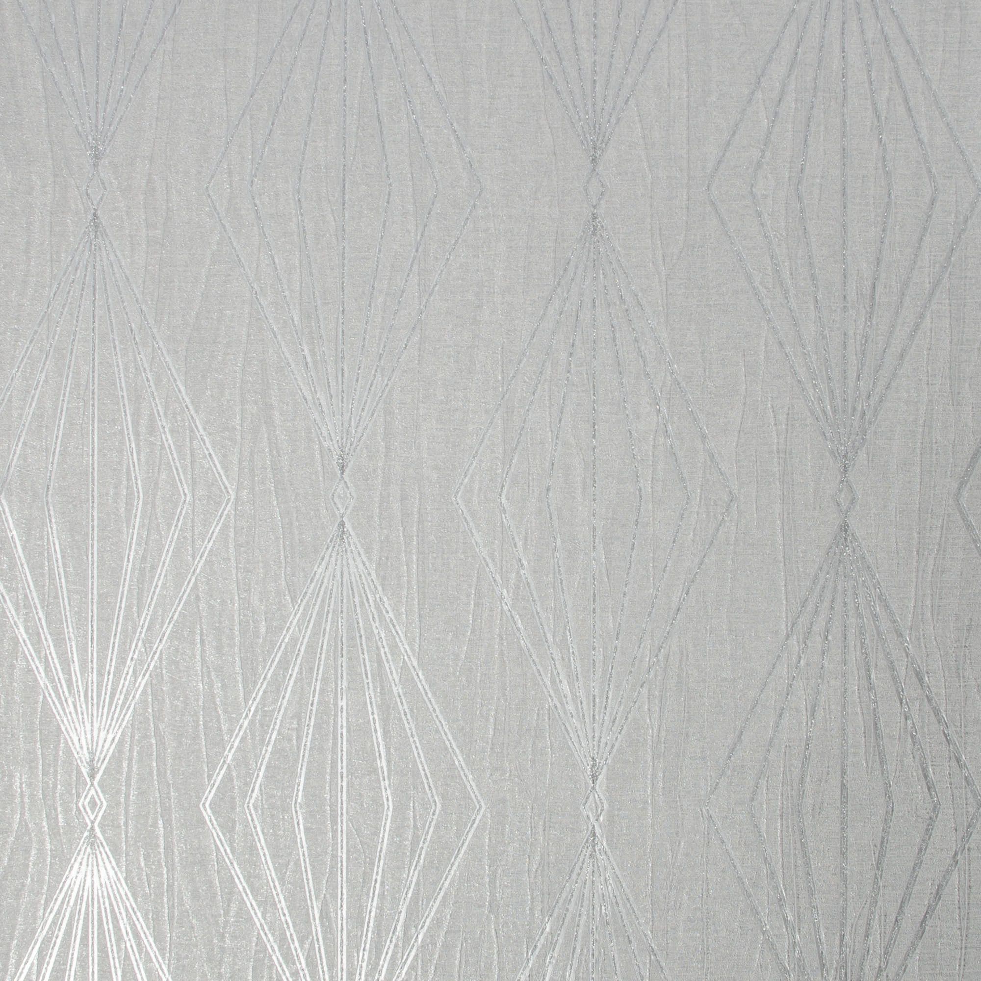 Boutique 111314 Jewel 56-Sq. Feet Moonstone Vinyl Textured Geometric Unpasted Wallpaper