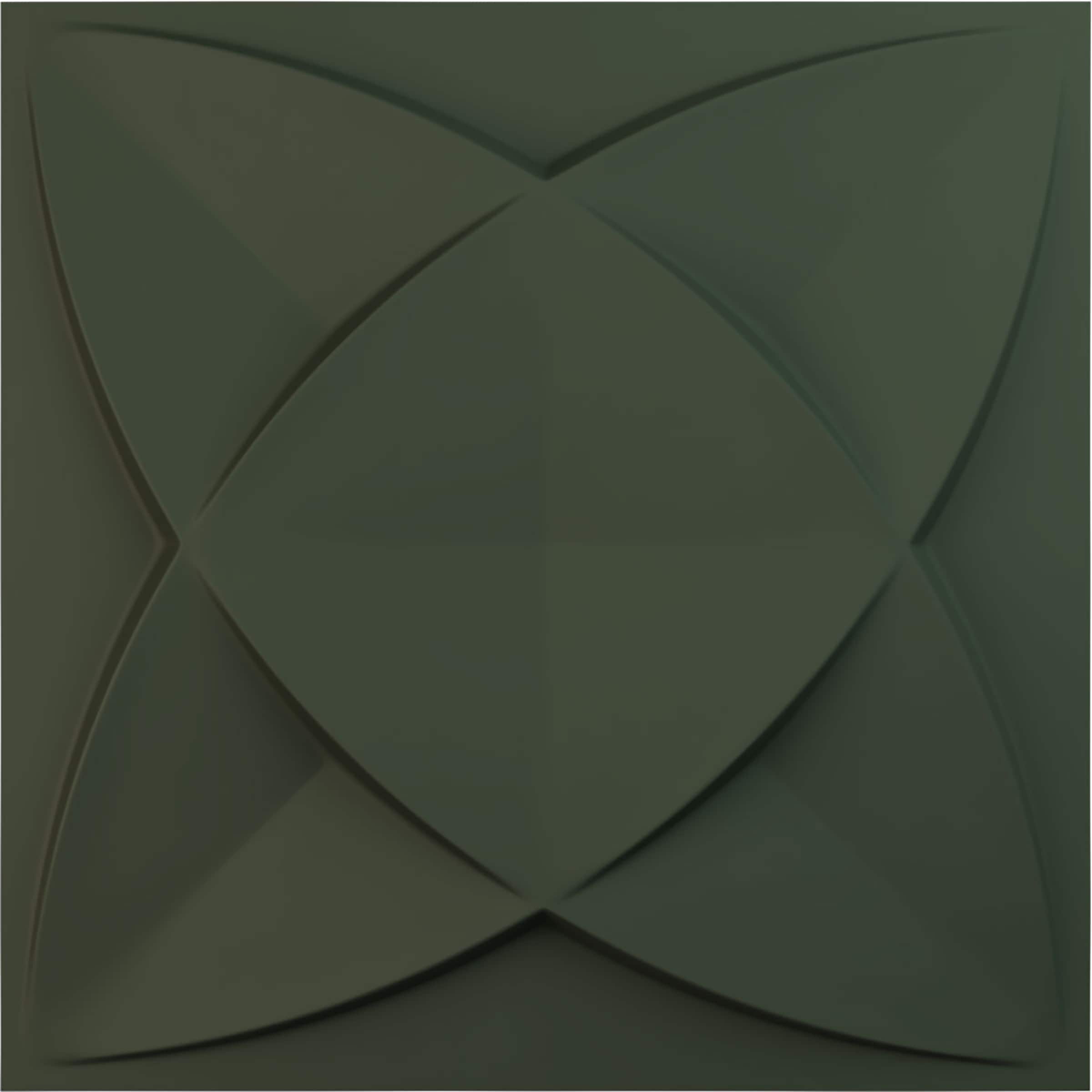 Ekena Millwork WP20X20SWGHC 19-5/8-in x 19-5/8-in Embossed UltraCover Satin Hunt Club Green PVC Wall Panel