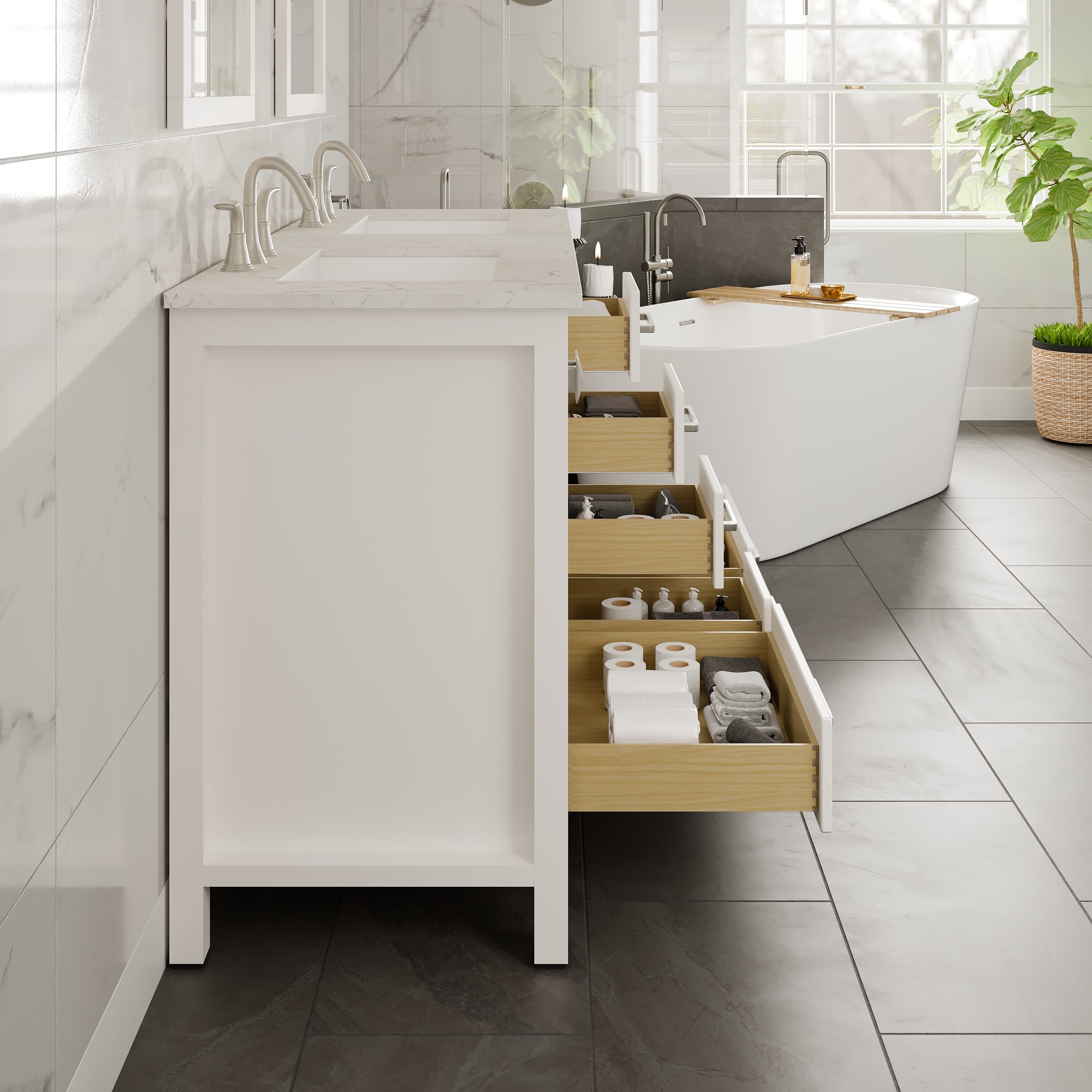 Eviva EVVN412-60WH-Q Bath-Vanity-Combo - View #5
