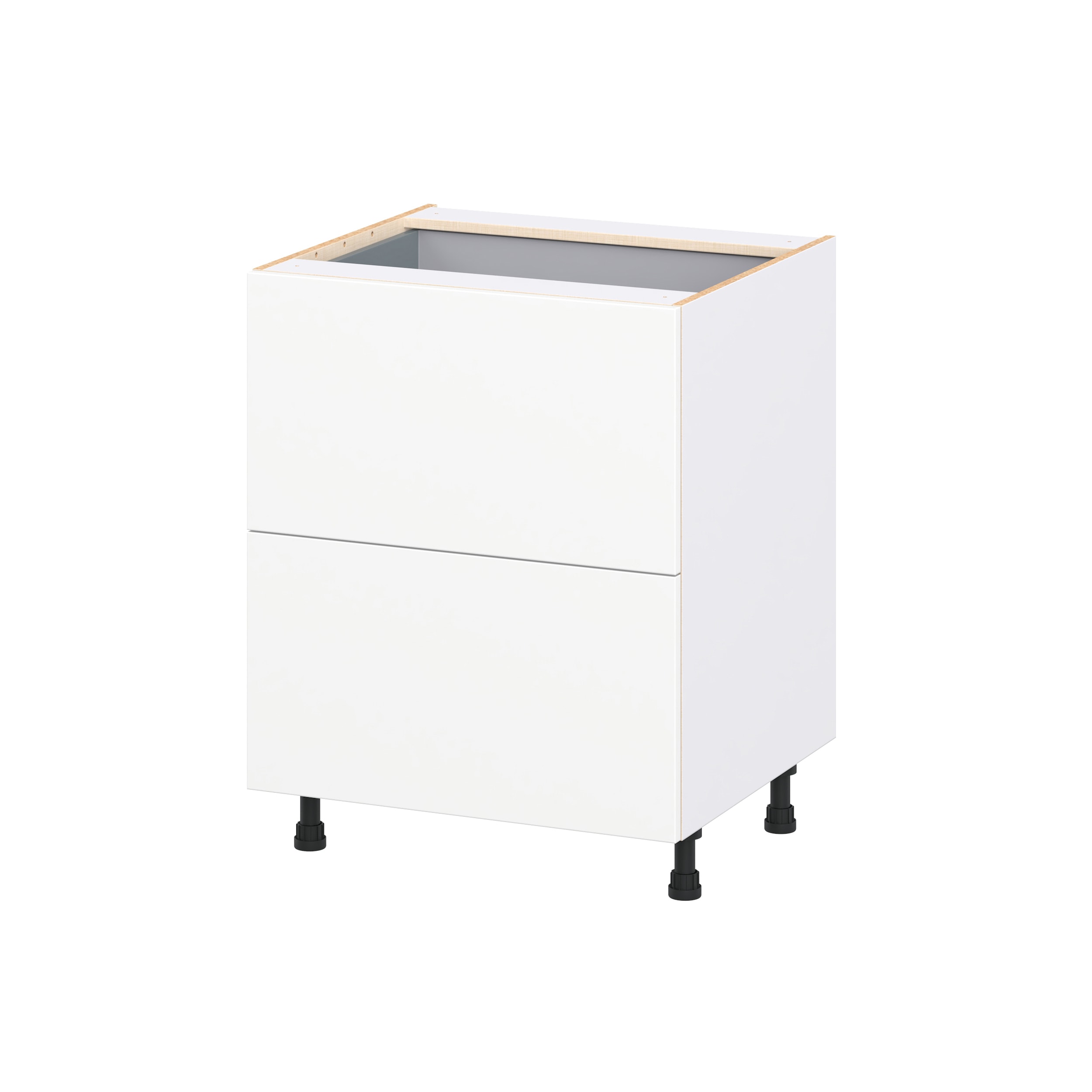 Hugo&Borg DSB2D27I1-LA Lasalle 27-in W x 34.5-in H x 24.5-in D Bright White Slab 3 -Drawers Drawer Base Fully assembled Cabinet Flat Panel Slab