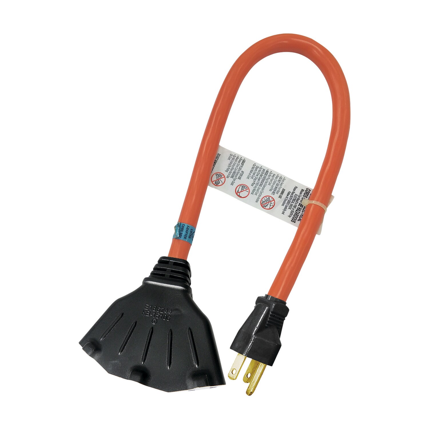 Projex Indoor or Outdoor 2 ft. L Orange Extension Cord 12/3 STW