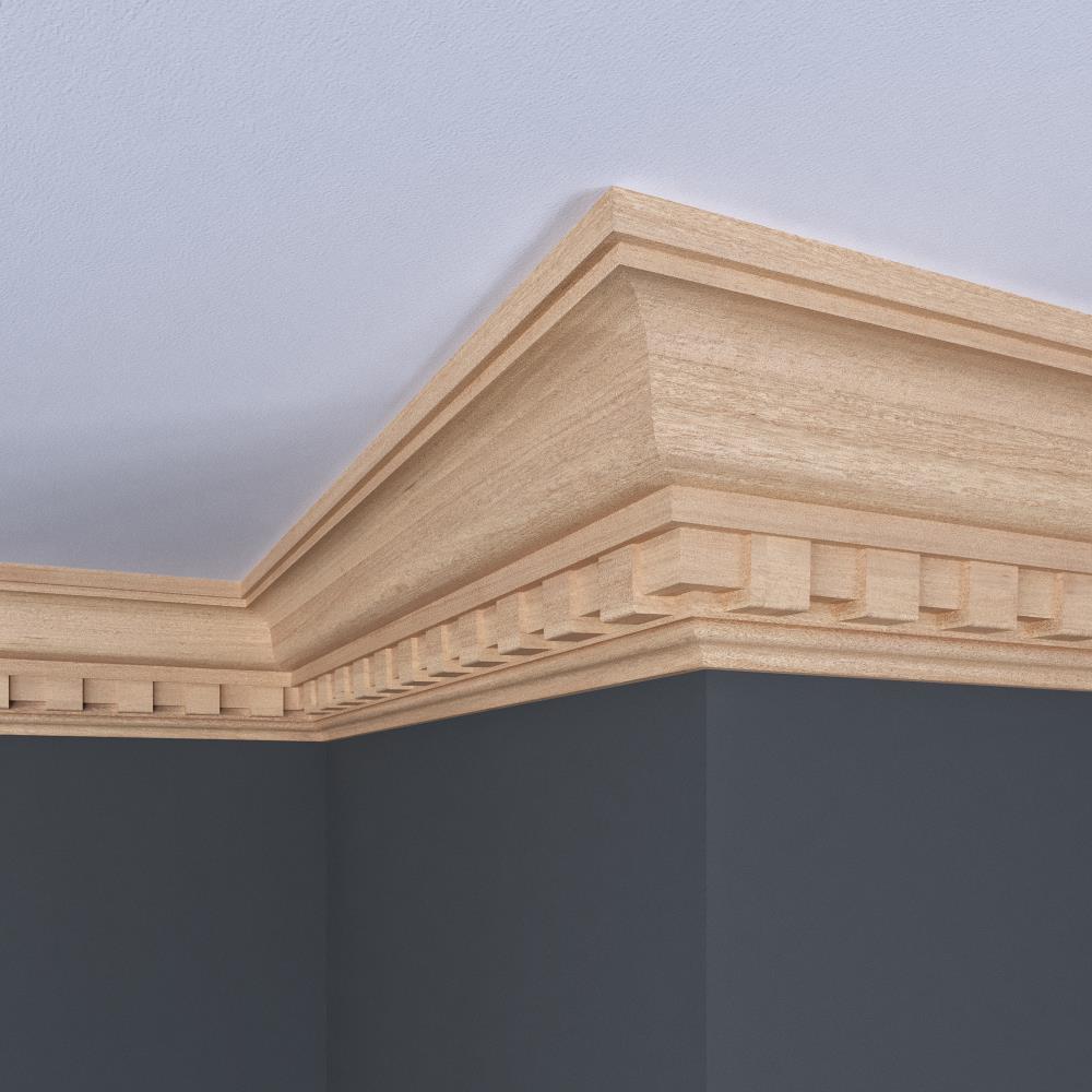 4-1/2-in x 8-ft Unfinished White Hardwood Crown Moulding