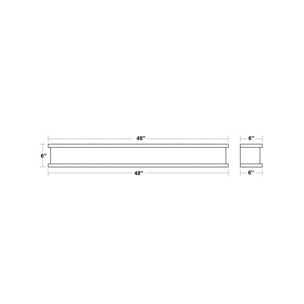 Modern Ember MUIRWOOD-48-CP Mantel-Shelves - View #4