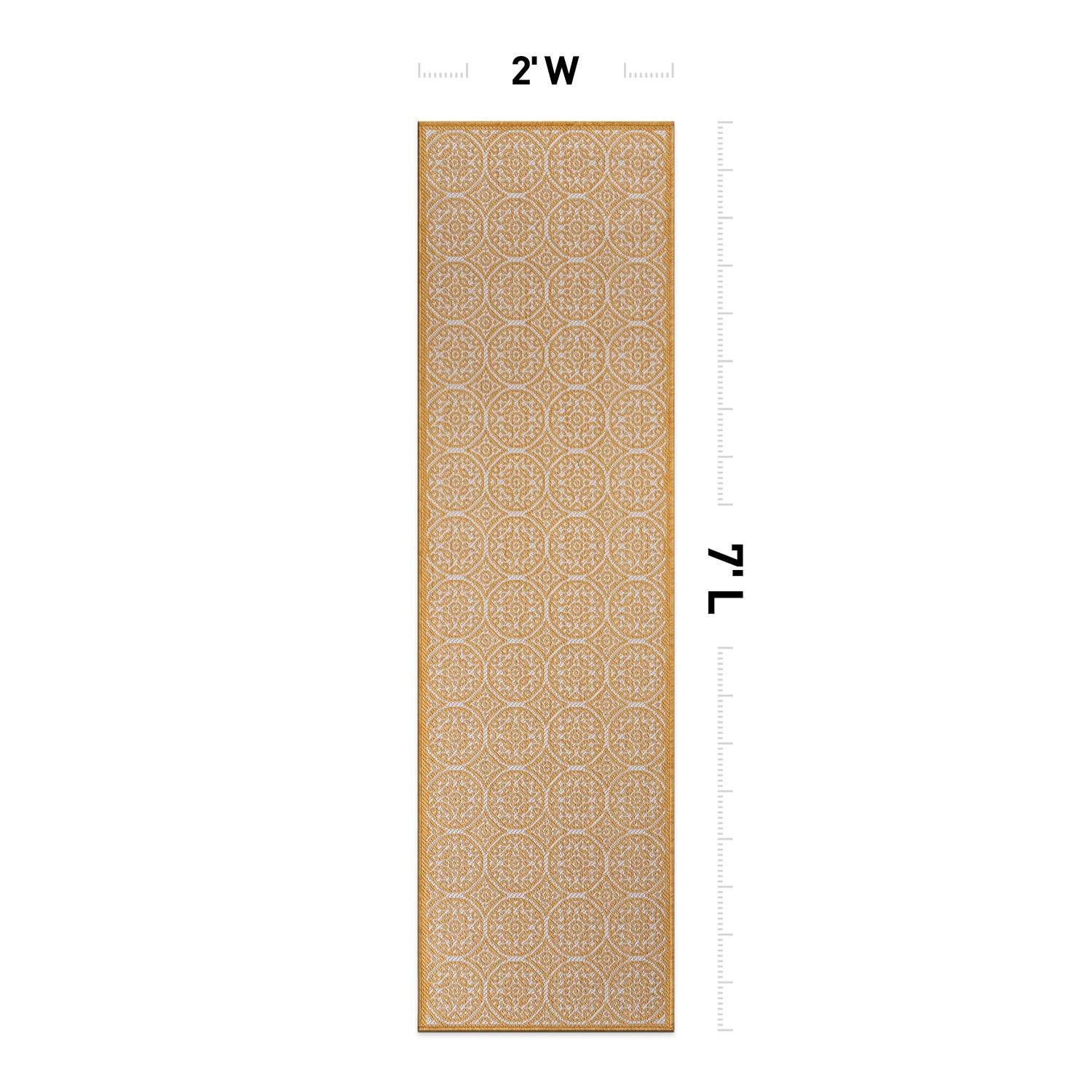 World Rug Gallery 121YELLOW2X7 rugs - View #3