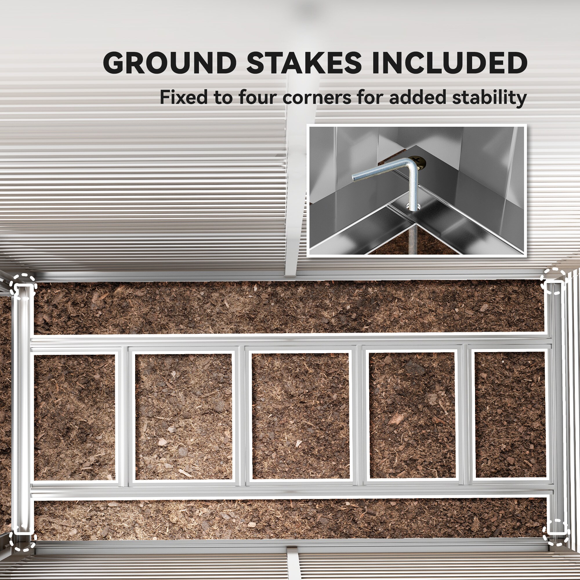 Outsunny 845-841V01GY Metal-Storage-Buildings-Sheds - View #8