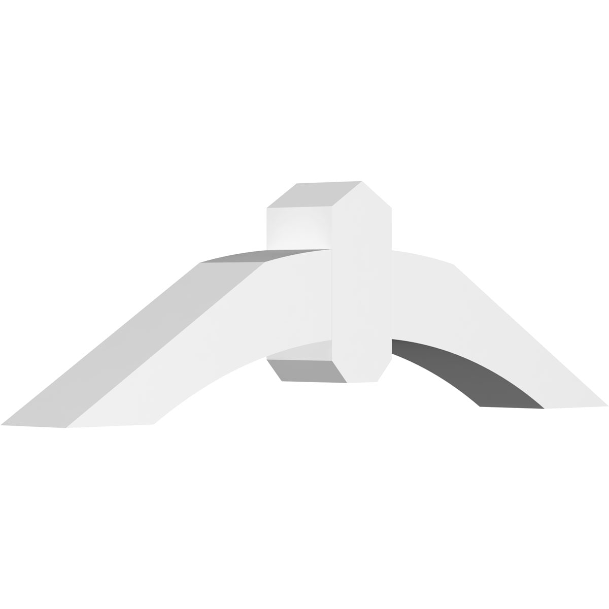 Ekena Millwork GBP036X11X0404ARC00 Archdale White PVC Gable bracket