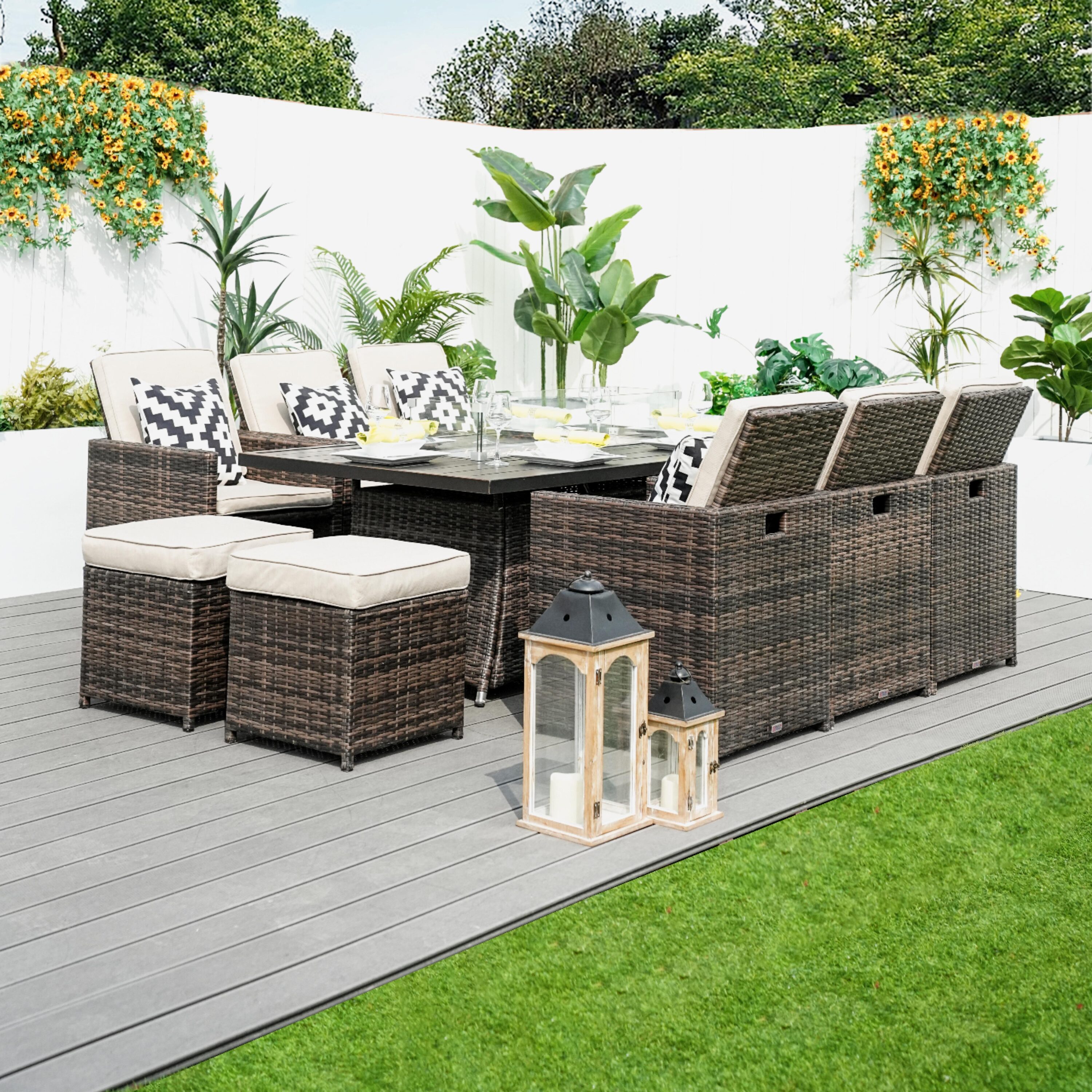 Direct Wicker DWG-1634RA-BR Patio-Dining-Sets - View #6