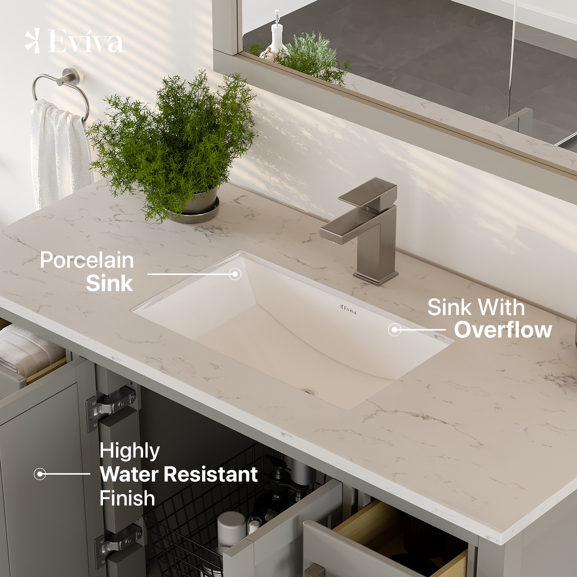 Eviva TVN414-42X18GR-Q Bath-Vanity-Combo - View #4