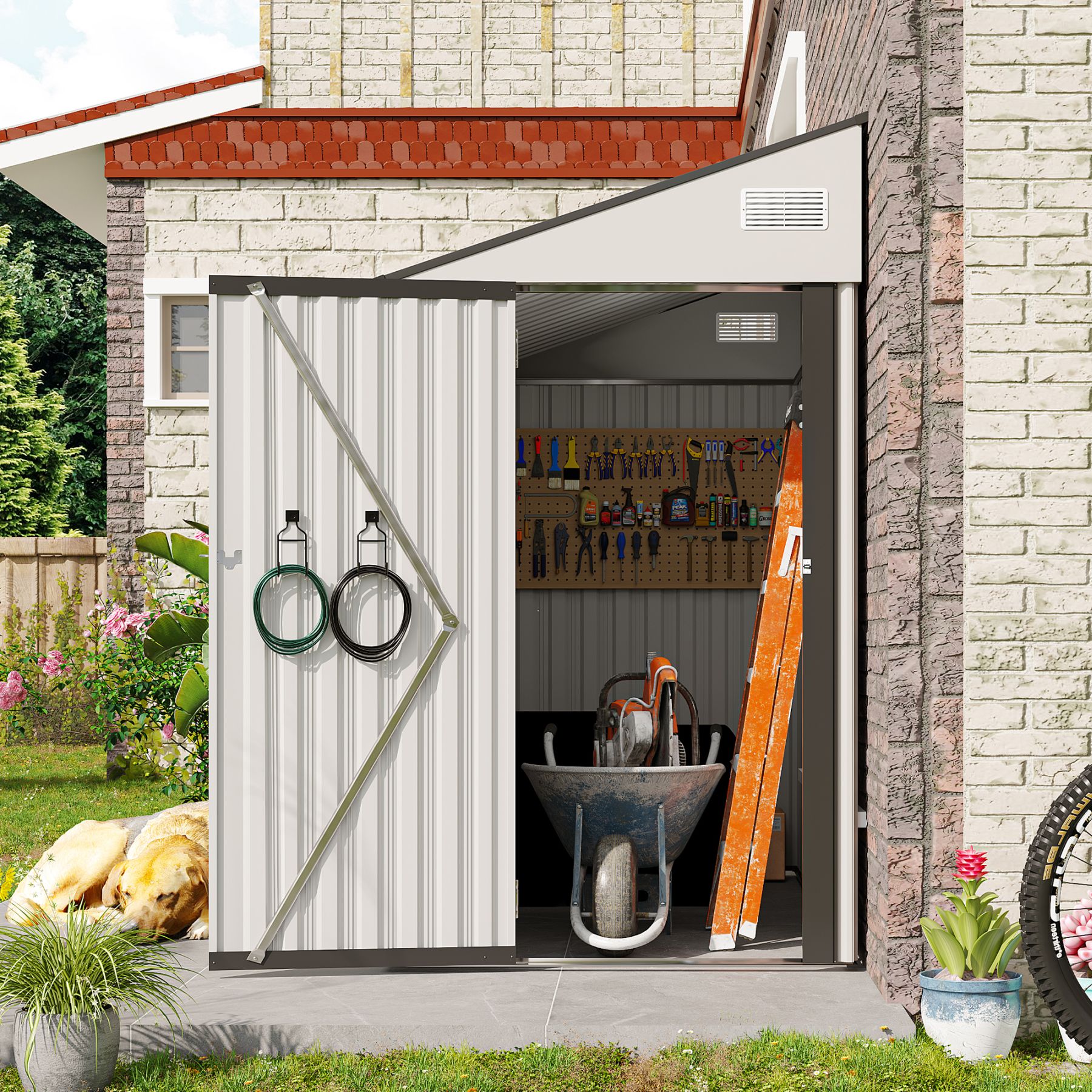 Blisstyle JDHRSFUNQF Metal-Storage-Buildings-Sheds - View #3
