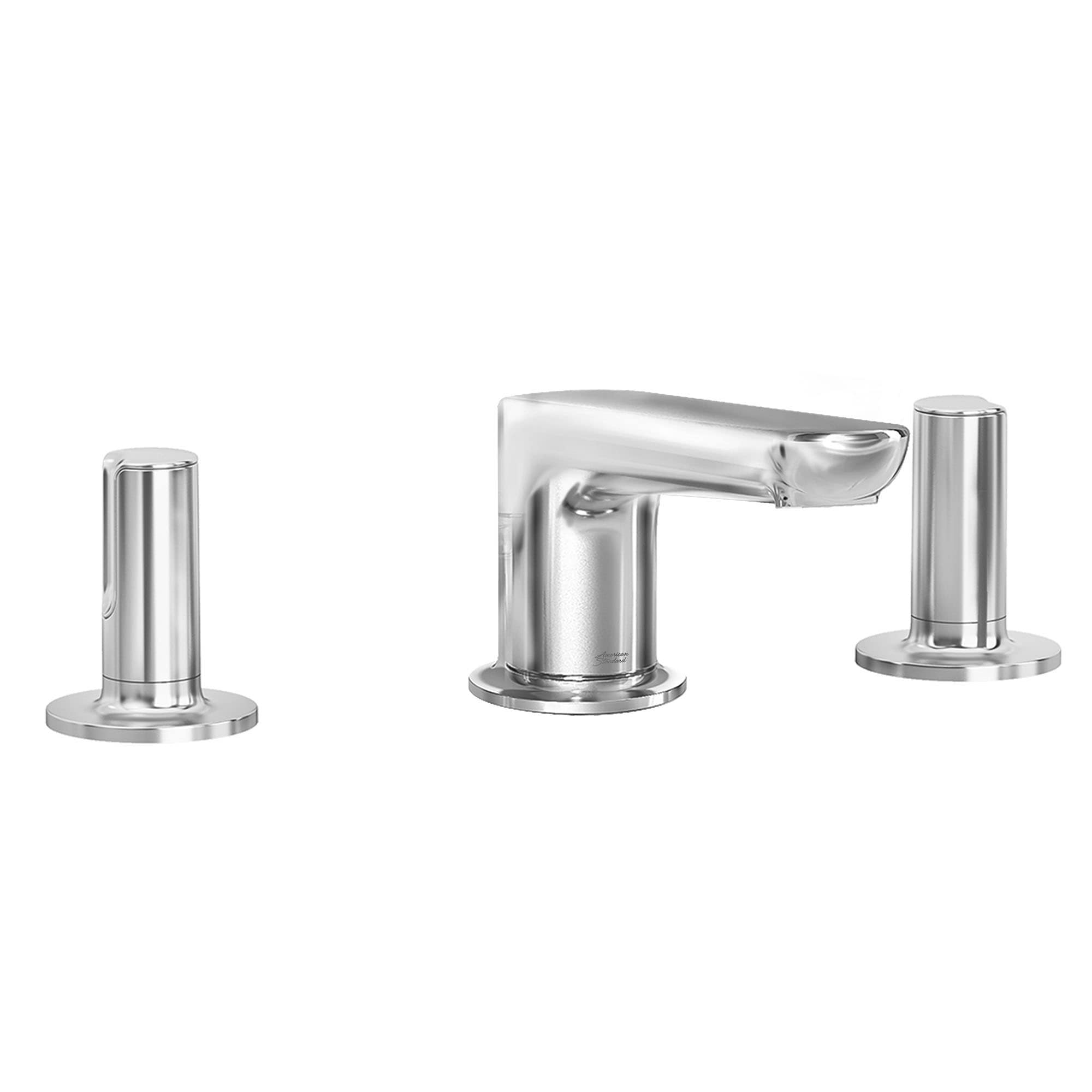 American Standard 7105877.002 Studio S Polished Chrome Widespread 2-handle WaterSense Low-arc Commercial/Residential Handle Bathroom Sink Faucet with Drain