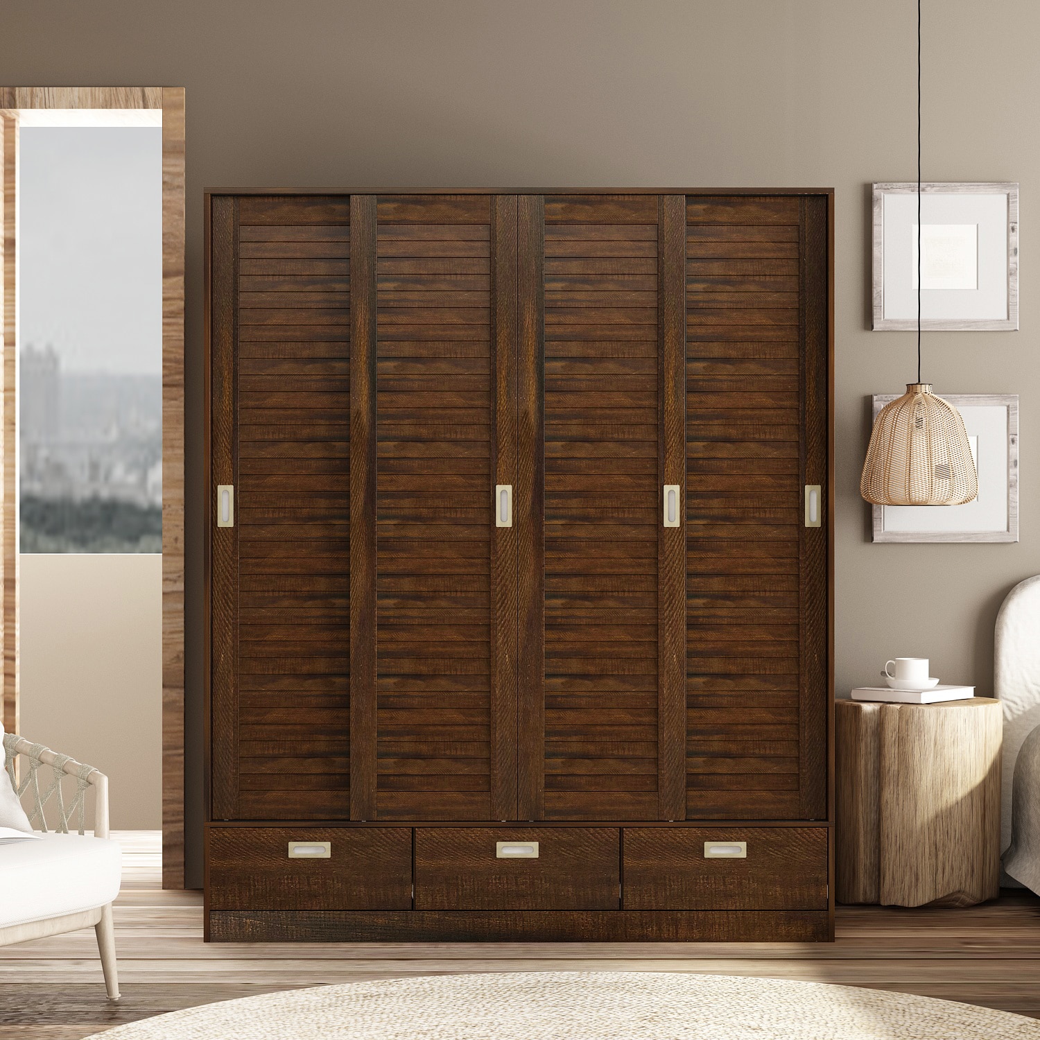 FUFU&GAGA LJY-RA0069-01+02 Brown Armoire