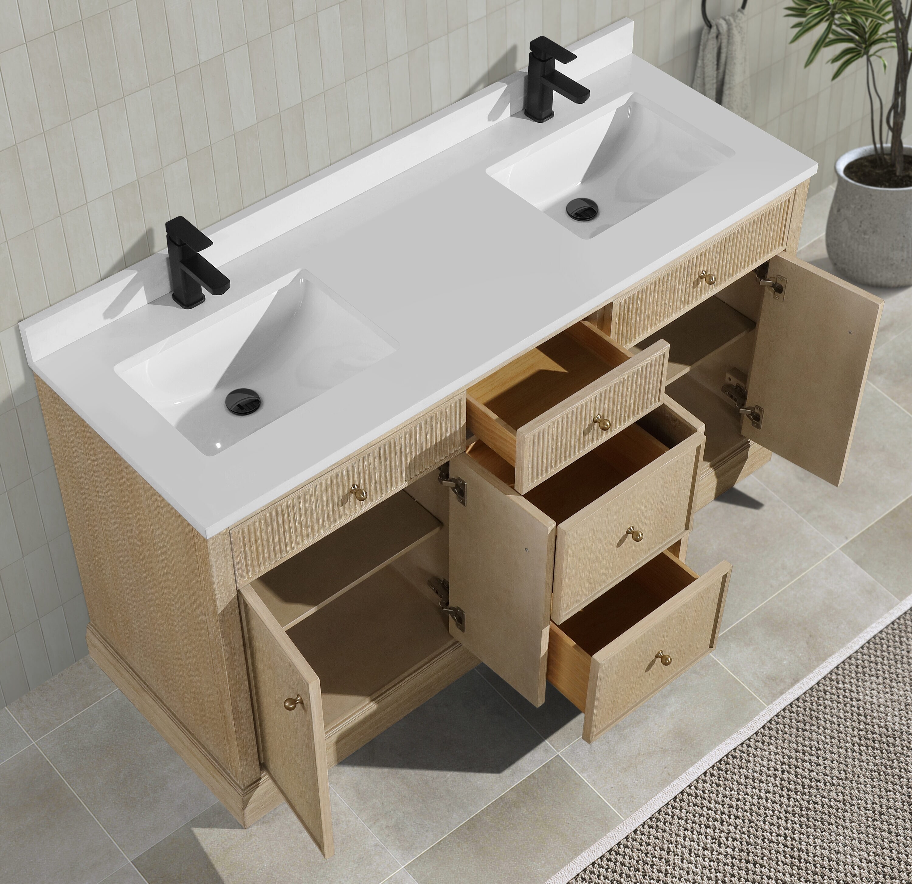 Ari Kitchen & Bath AKB-REDONDO-60-ASHOA Bath-Vanity-Combo - View #10
