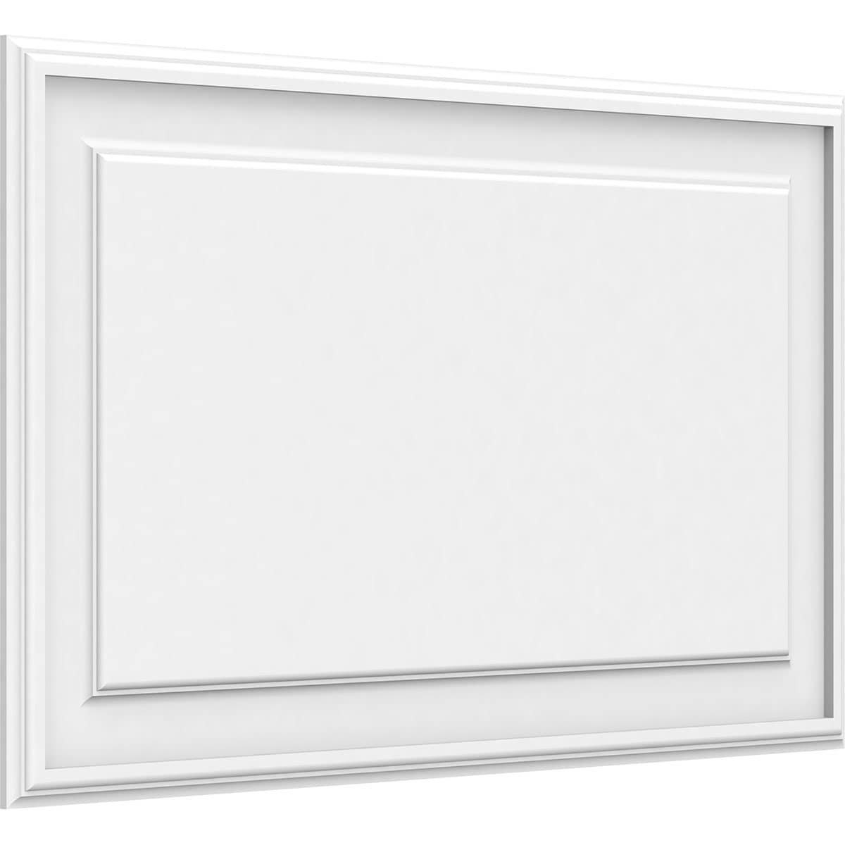Ekena Millwork WALP34X20X062LEG 34-in x 20-in Smooth Paintable/Stainable White PVC Fretwork Wall Panel (