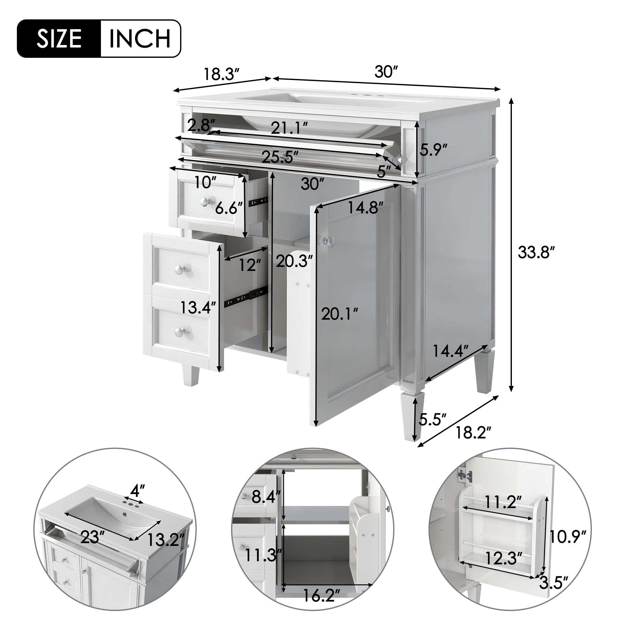 CASAINC CA-MR126AAK Bath-Vanity-Combo - View #3