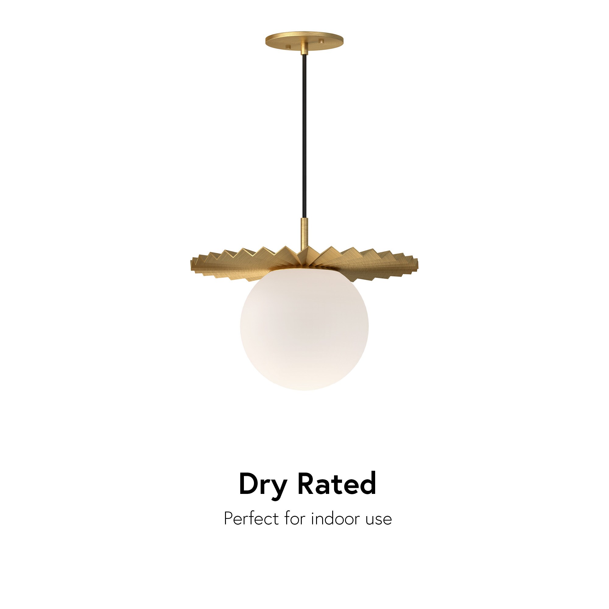 Brushed Gold and Opal Matte Glass Pendant Light