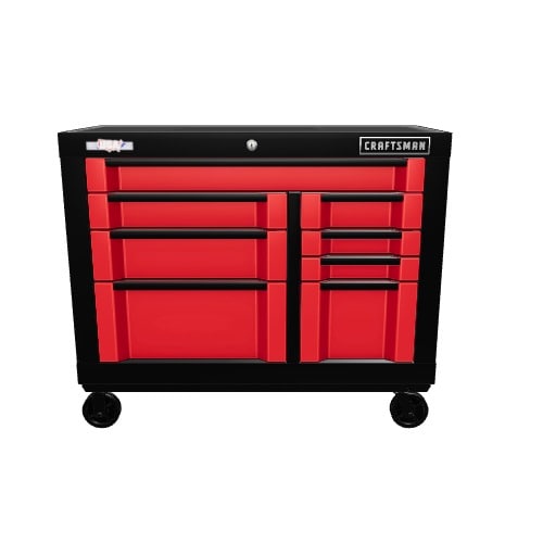 CRAFTSMAN 3000 Series 41-in W x 37-in H 8-Drawer Steel Rolling Tool Cabinet (Red) CRAFTSMAN 3000 Series 41-in W x 37-in H 8-Drawer Steel Rolling Tool Cabinet (Red)