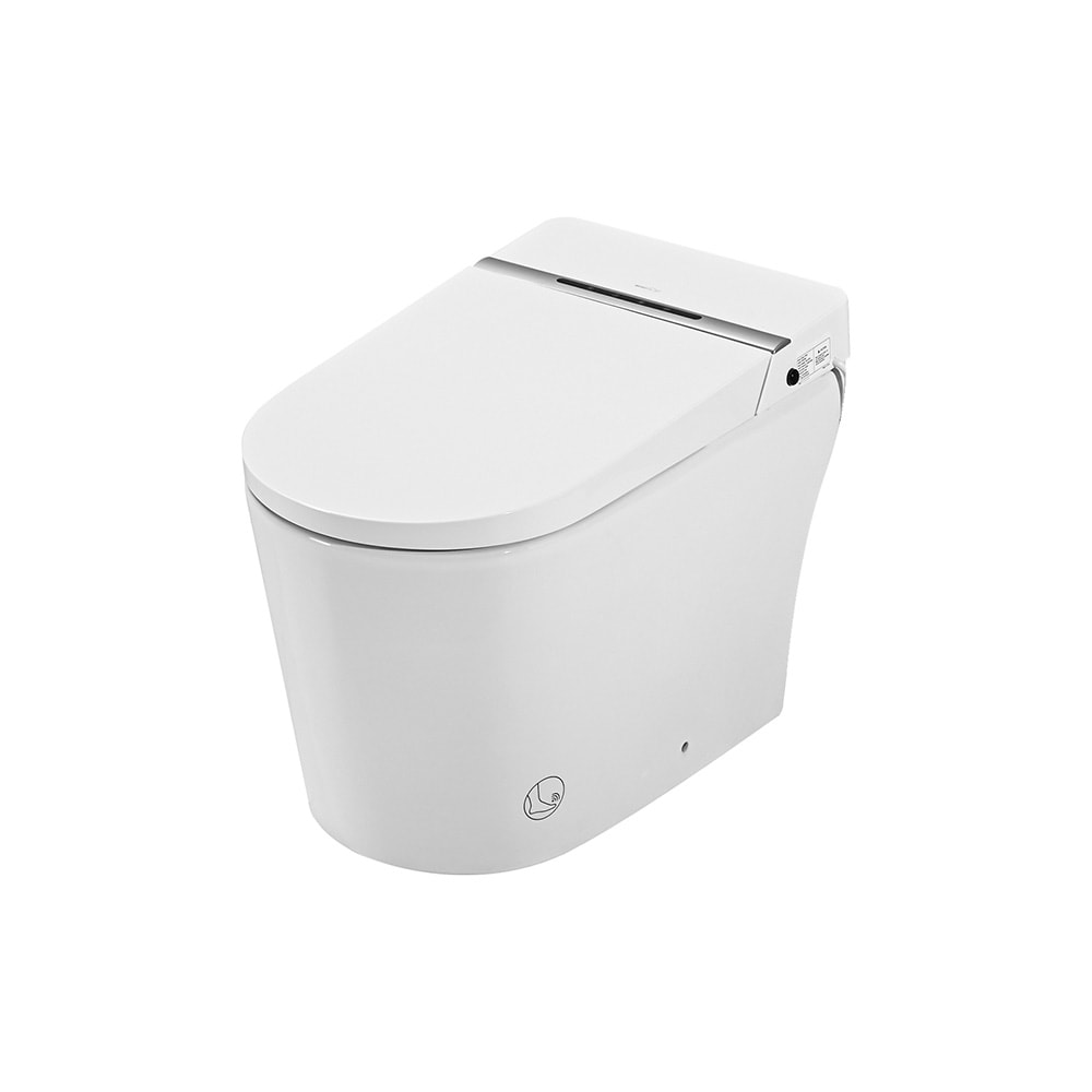 EQLOO Smart Toilet Bidet Combo with Foot Sensor Auto Open Cover and Seat LED Display