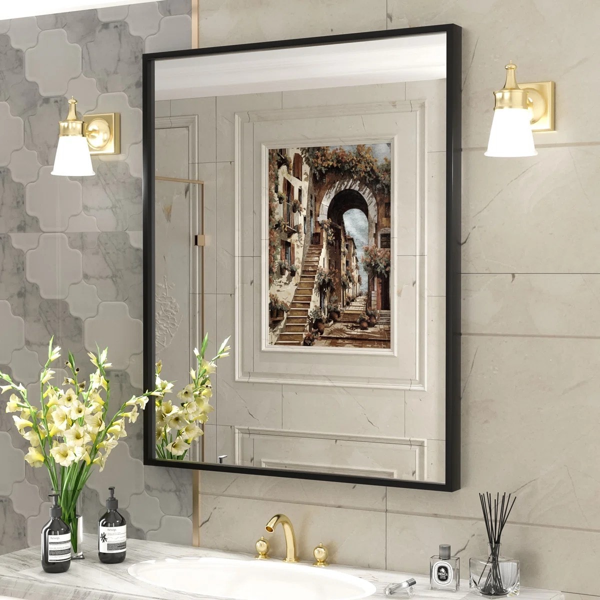 Blisstyle LANYBSOKV Framed-Bath-Mirrors - View #5