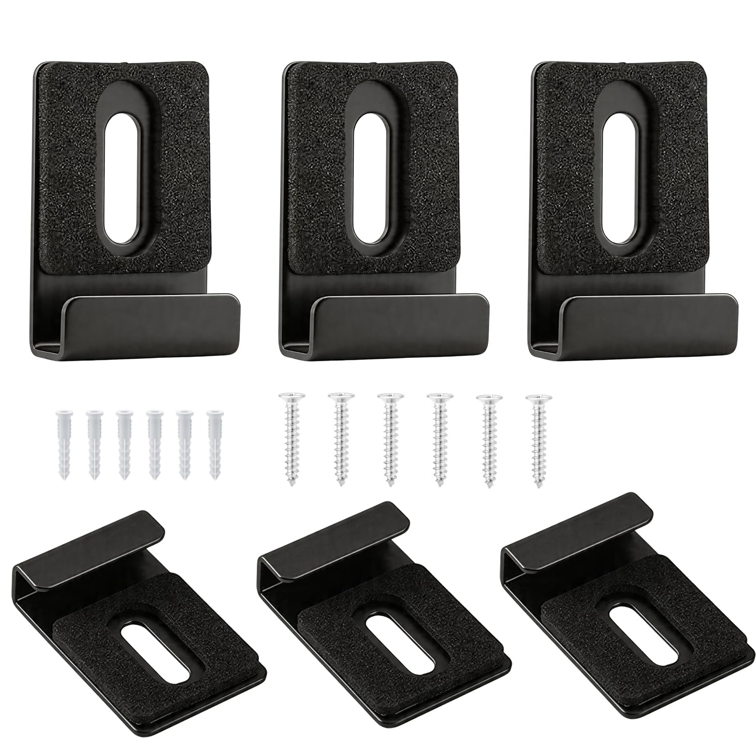 AOIZGMY  Heavy-Duty Metal Mirror Hanger Clips Wide Channel Rust Resistant Brackets for Frameless Bathroom Office Gym Wall Mirrors Includes Screws