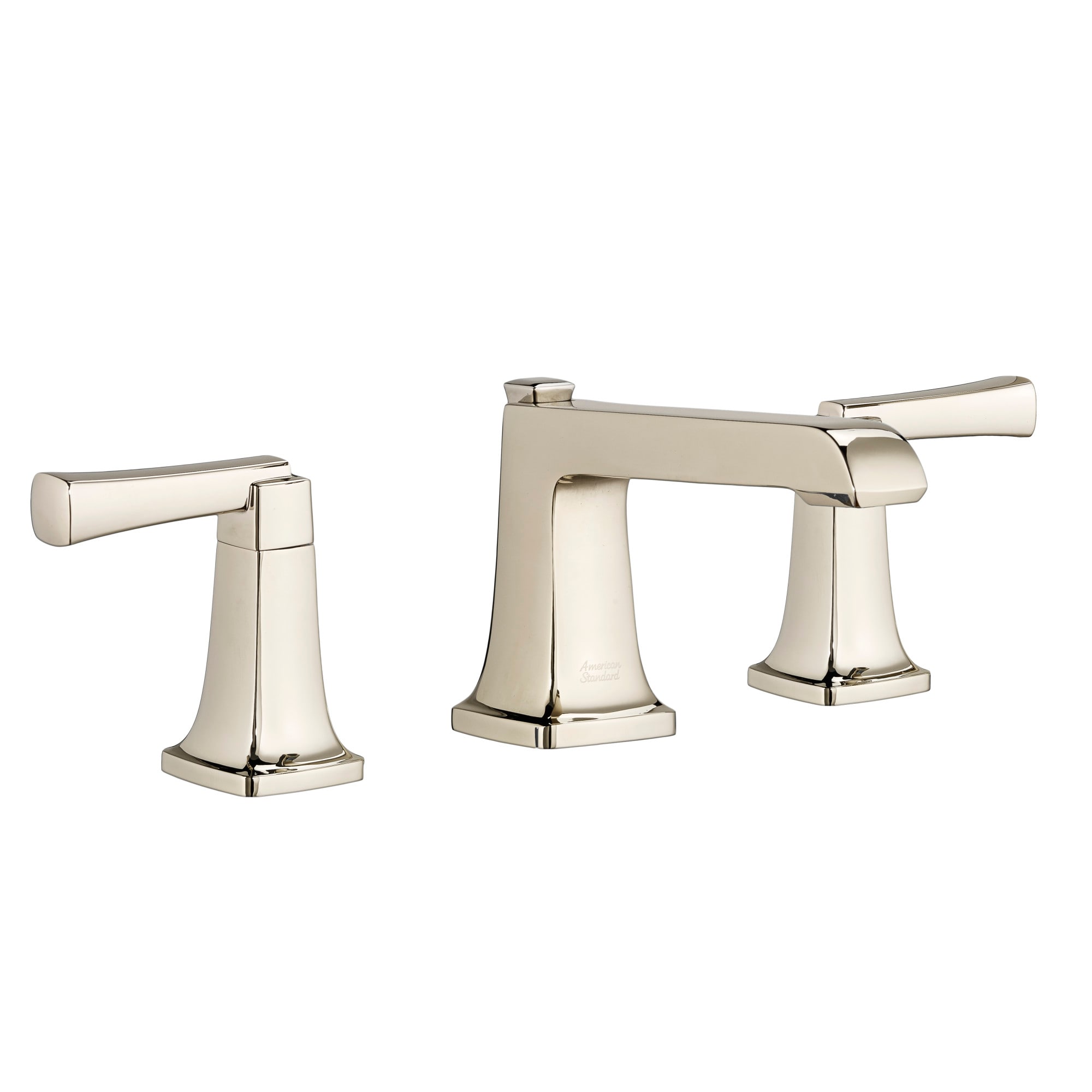 American Standard 7353841.013 Townsend Polished Nickel Widespread 2-handle WaterSense Low-arc Commercial/Residential Handle Bathroom Sink Faucet with Drain