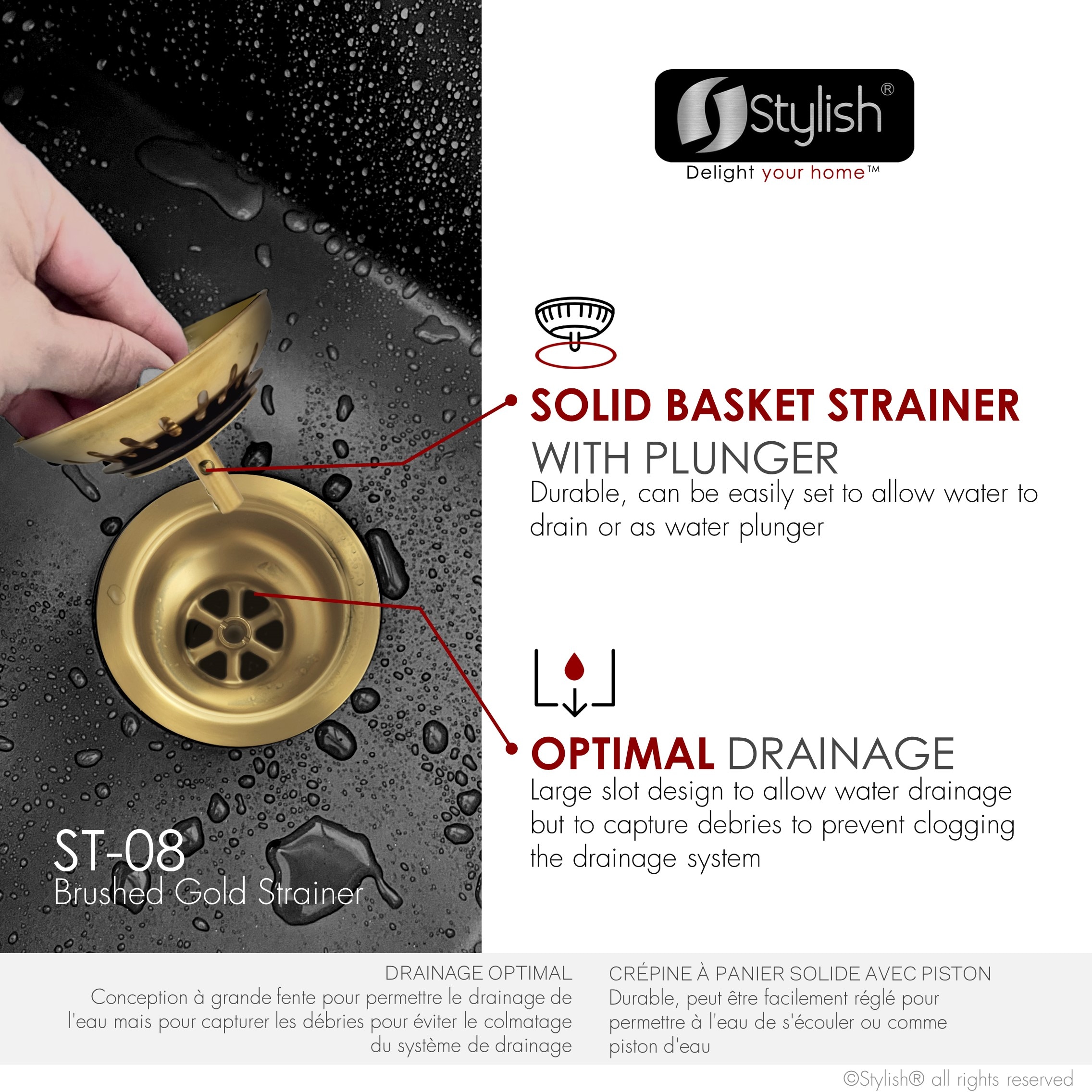 Stylish ST-08 Kitchen-Sink-Strainers - View #4