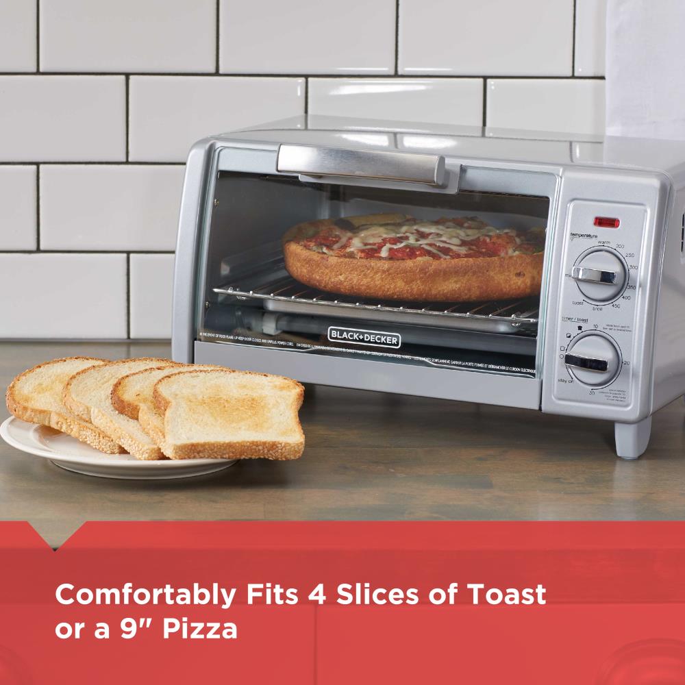 BLACK+DECKER Crisp 'N Bake 4-Slice Stainless Steel Convection Toaster Oven  (1150-Watt) in the Toaster Ovens department at