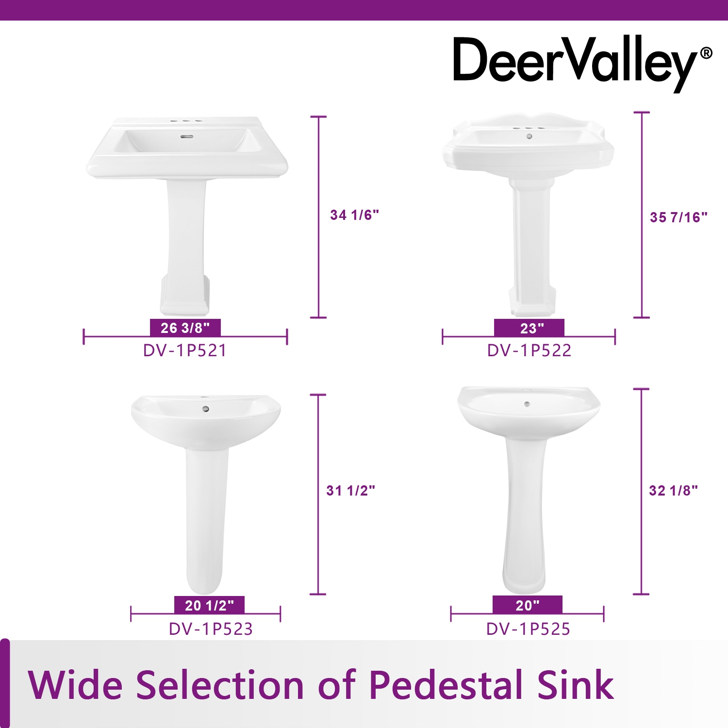 DeerValley DV-1P522 Complete-Pedestal-Lavatories - View #13