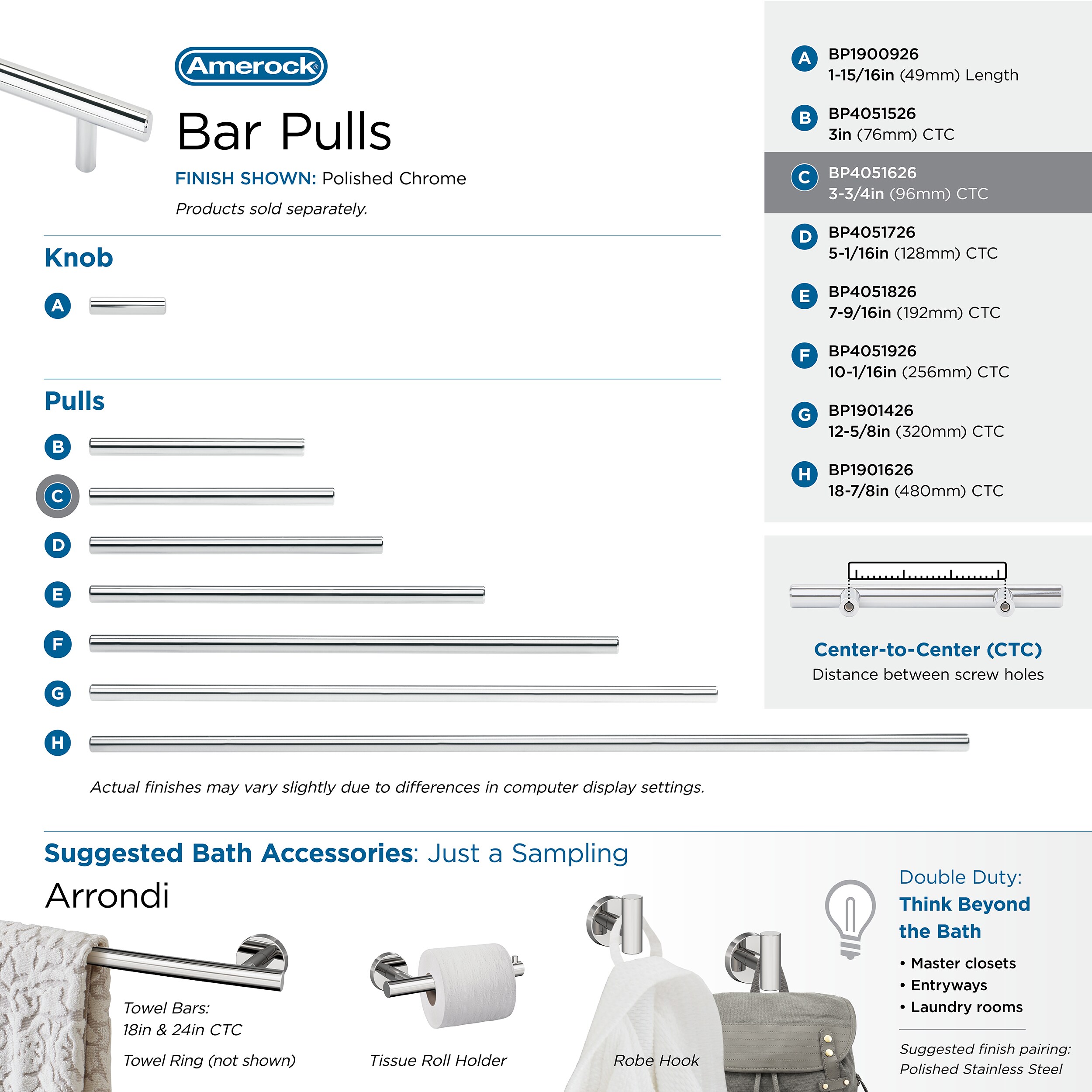 Amerock BP4051626 Cabinet-Pulls - View #6