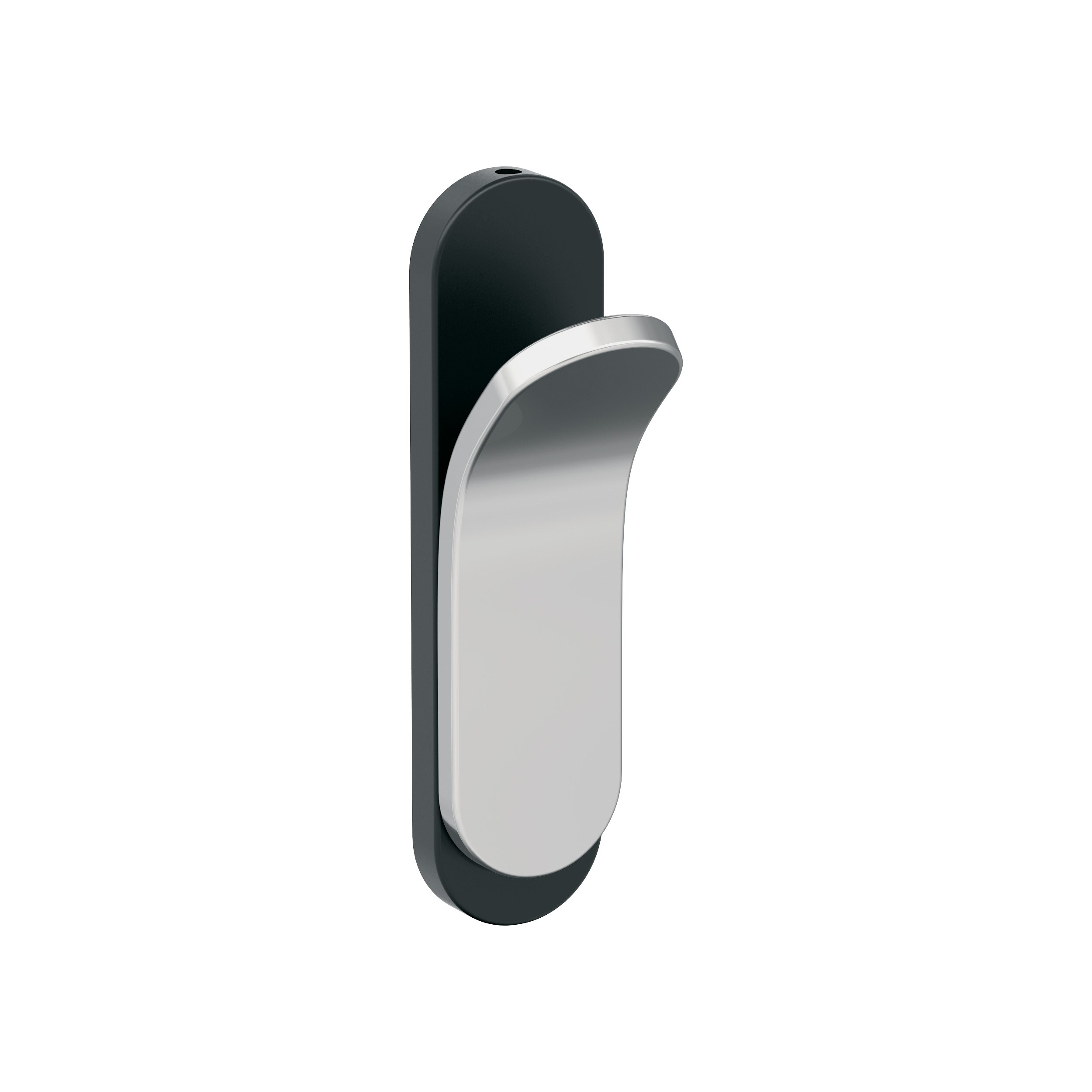 Amerock HBX37012MB26 1 -Hook 1.3125-Inches x 5.125-Inches H Matte Black/Chrome Decorative Wall Hook ( 25-lbs. Capacity)