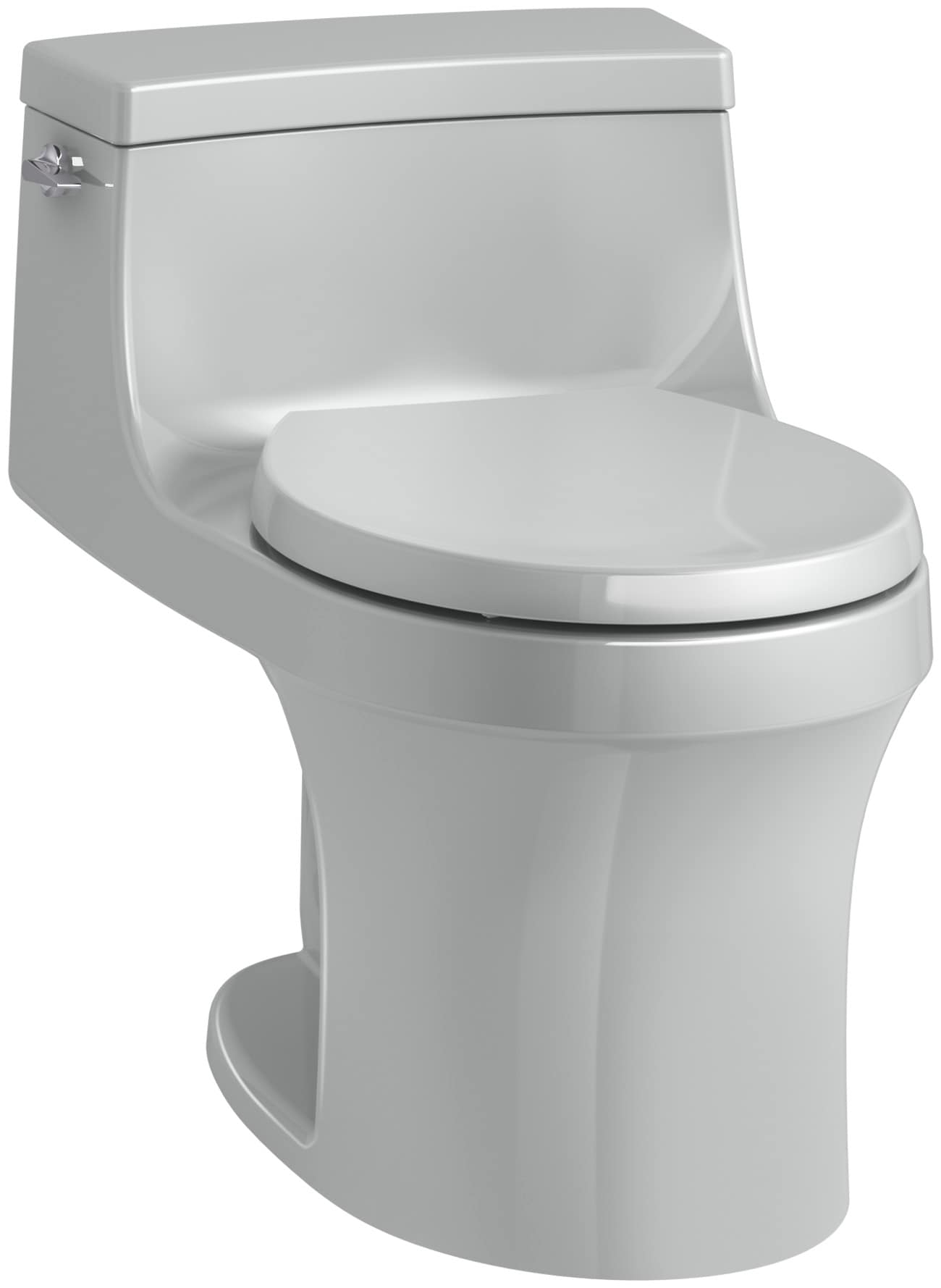 KOHLER 4007-95 San souci Ice gray Round Standard height 1-piece Toilet 12-in Rough-In WaterSense 1.28 GPF