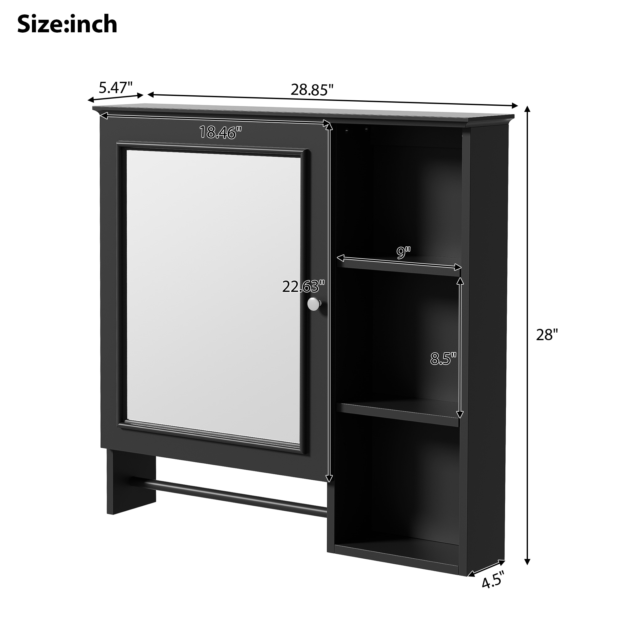 Bayfeve BF-116B-MIR Bathroom-Medicine-Cabinets - View #4