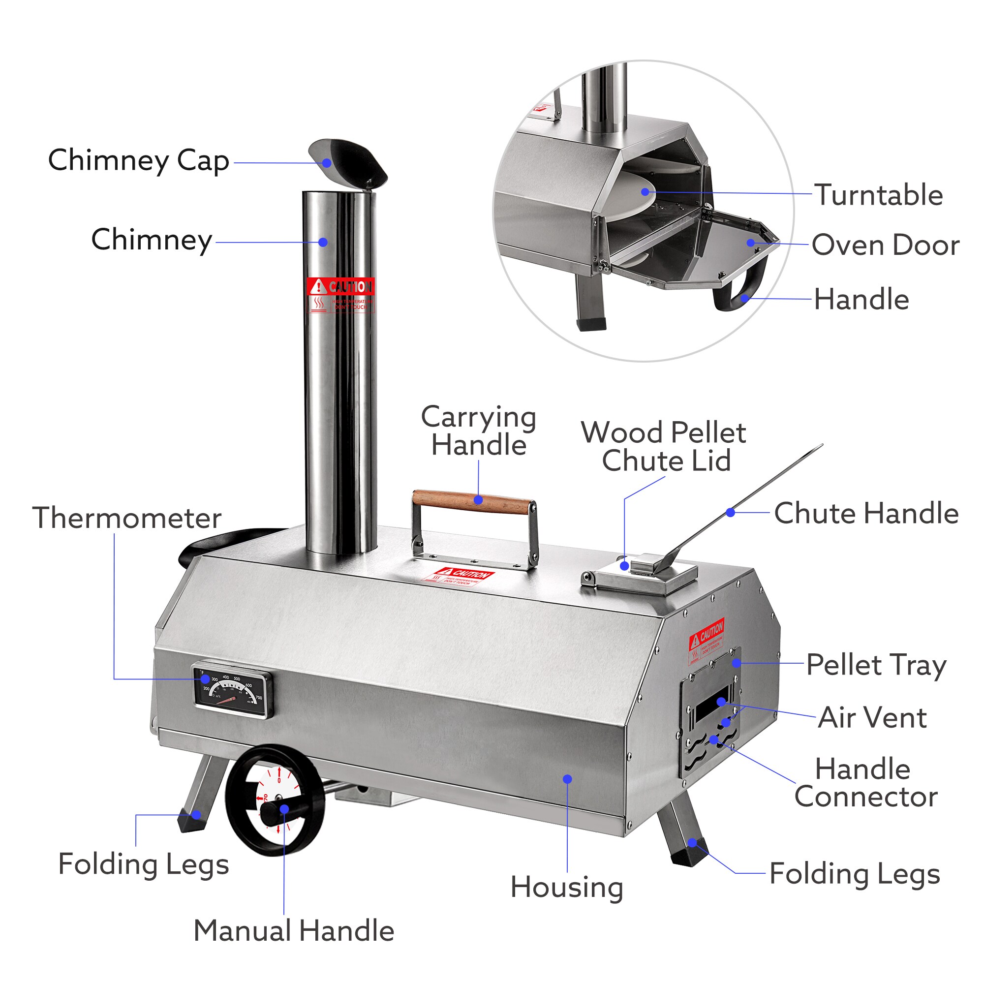 Clihome CL-EB34327 Outdoor-Pizza-Ovens - View #4