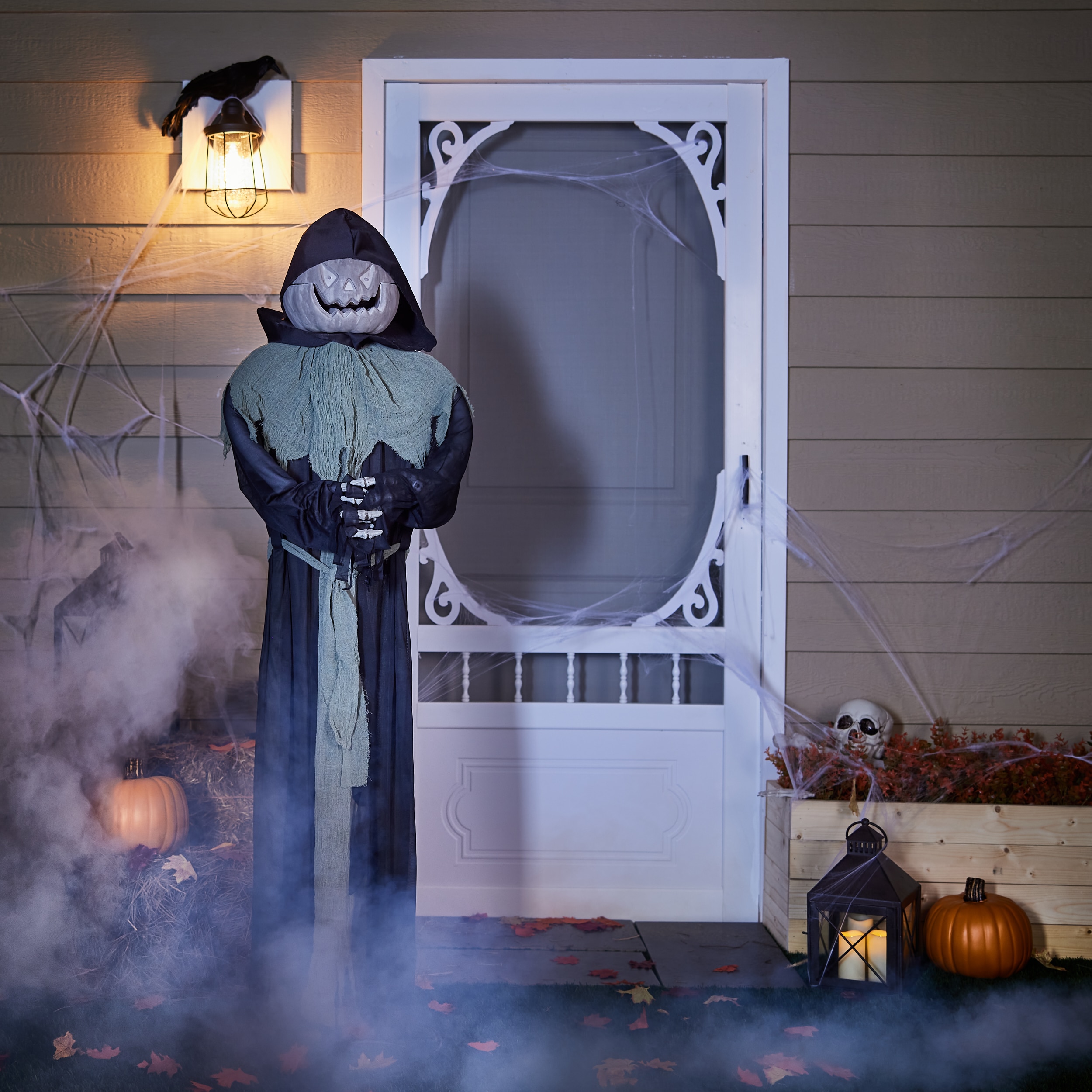 Haunted Living 59.84-in Moaning Lighted Animatronic Pumpkin Reaper Free ...