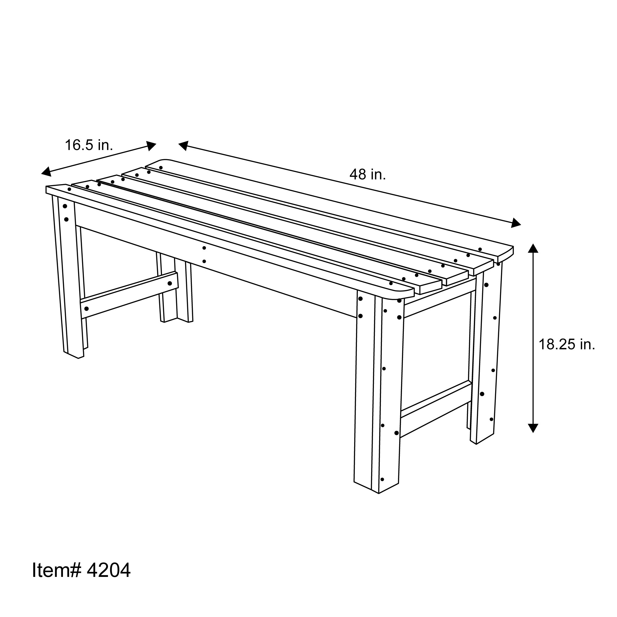 Shine Company 48-in W x 18.25-in H Natural Cedar Garden Bench in the ...