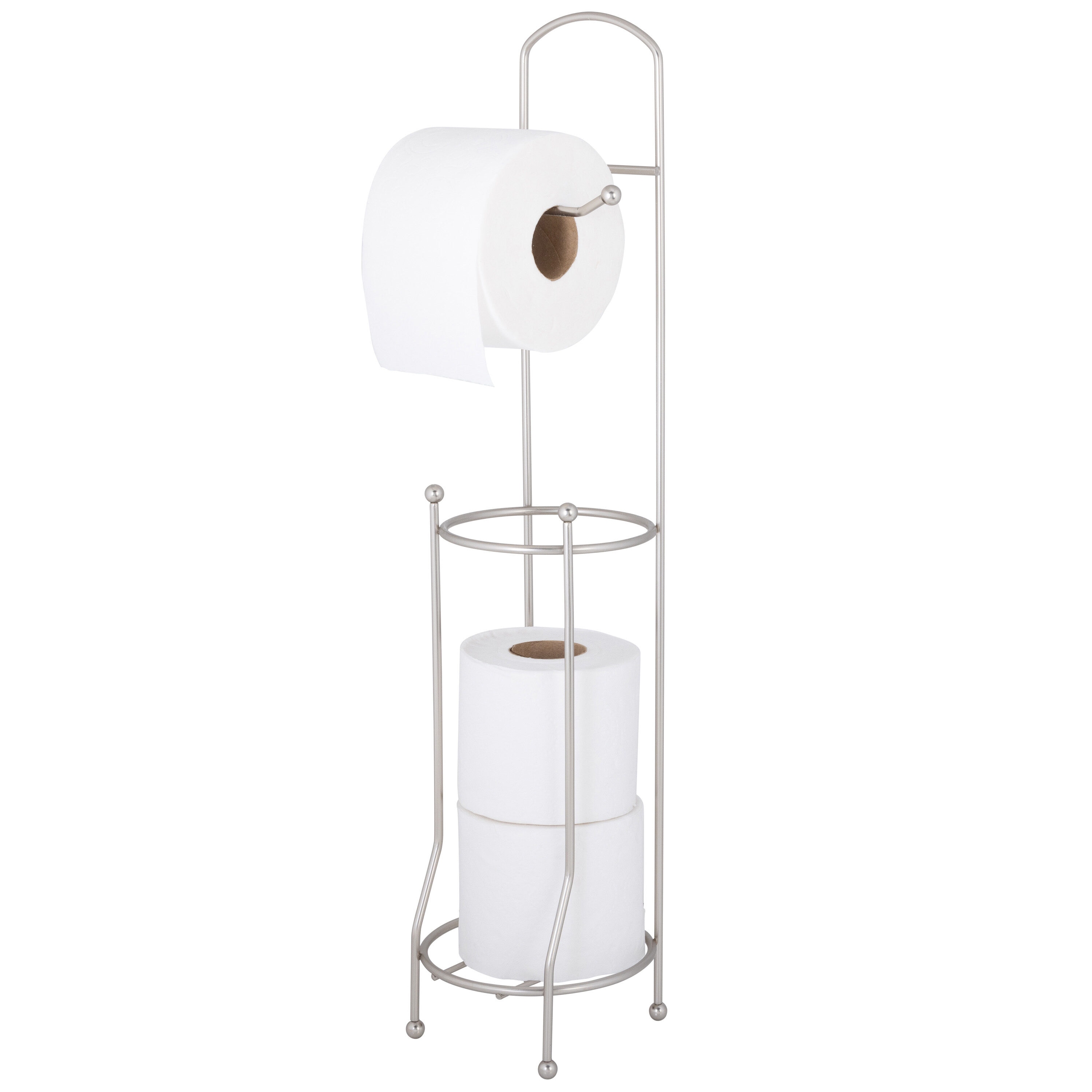Gatco Bathroom Essentials Chrome Freestanding Spring-loaded Toilet Paper  Holder in the Toilet Paper Holders department at