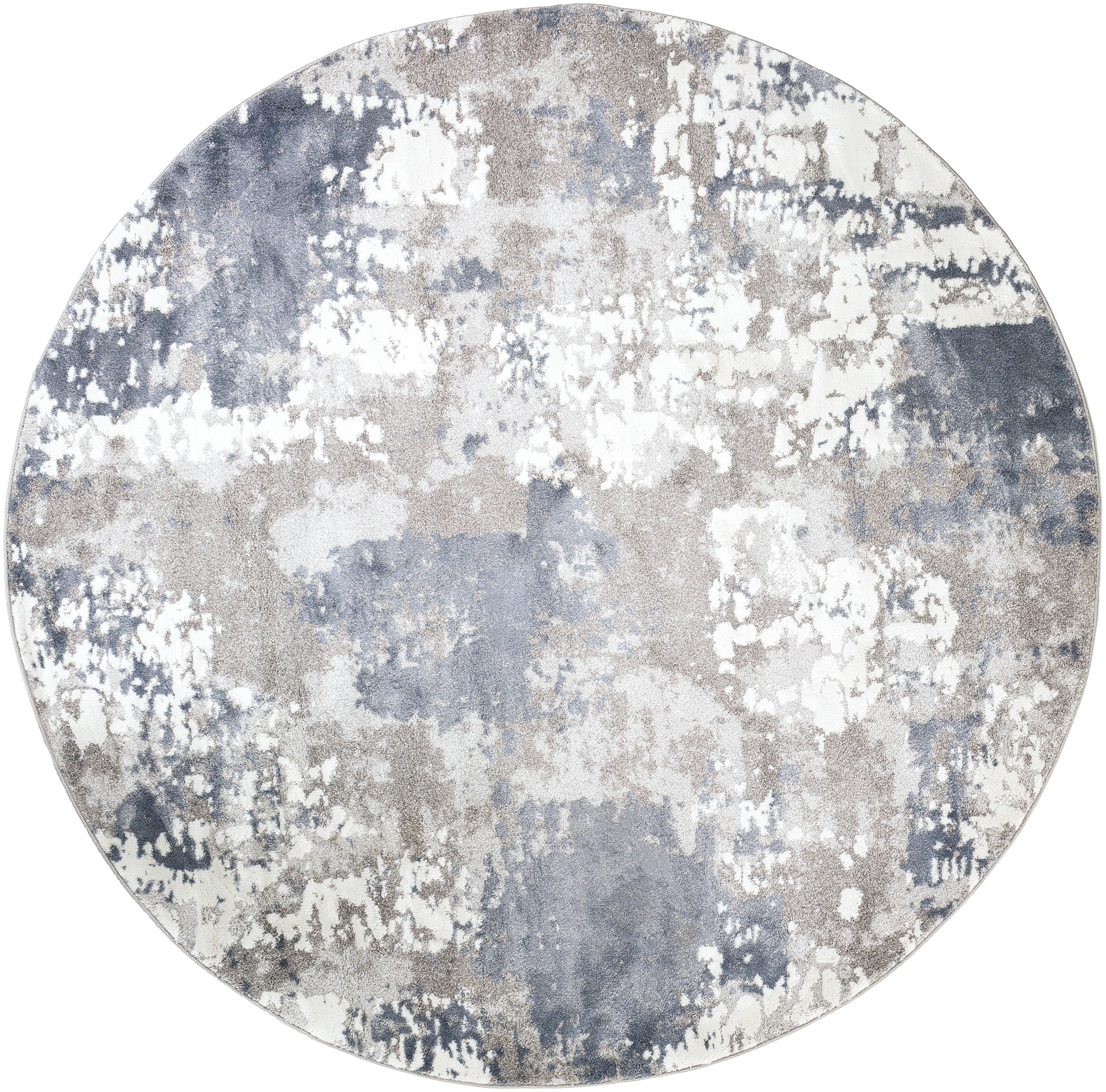 Livabliss VNE2306-710RD Venice 8 x 8 (ft) Polypropylene Navy Round Indoor Abstract Mid-Century Modern Area rug