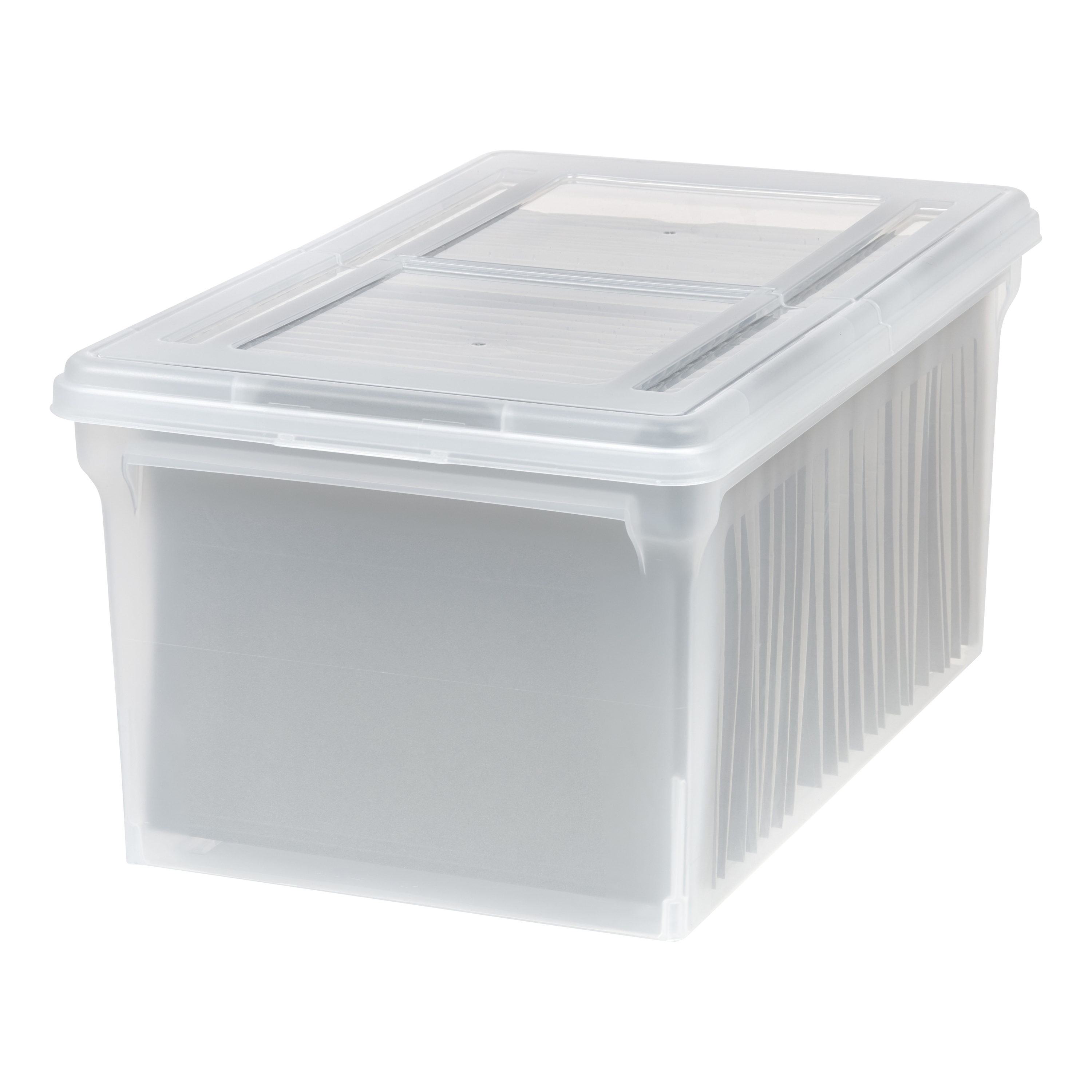 IRIS 8.5-Gal. Snap Tight Plastic File Organizer Storage Box, Gray