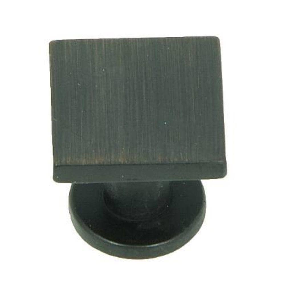 Oil Rubbed Bronze Square Cabinet Knob with Mounting Hardware