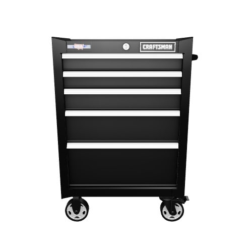 CRAFTSMAN 2000 Series 26.5-in W x 37.5-in H 5-Drawer Steel Rolling Tool Cabinet (Black) CRAFTSMAN 2000 Series 26.5-in W x 37.5-in H 5-Drawer Steel Rolling Tool Cabinet (Black)