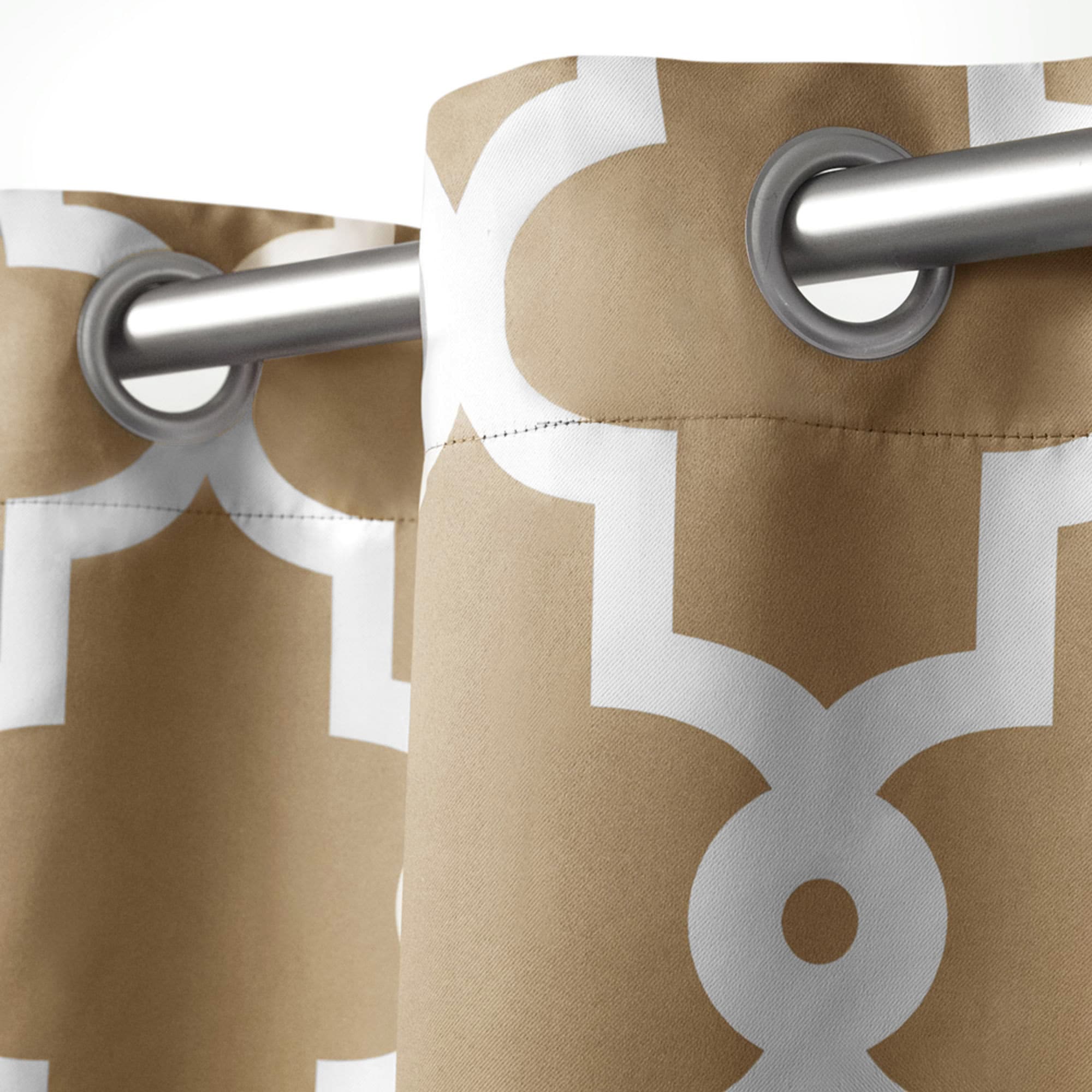 Taupe Polyester Blackout Grommet Window Panels, 52" x 96"