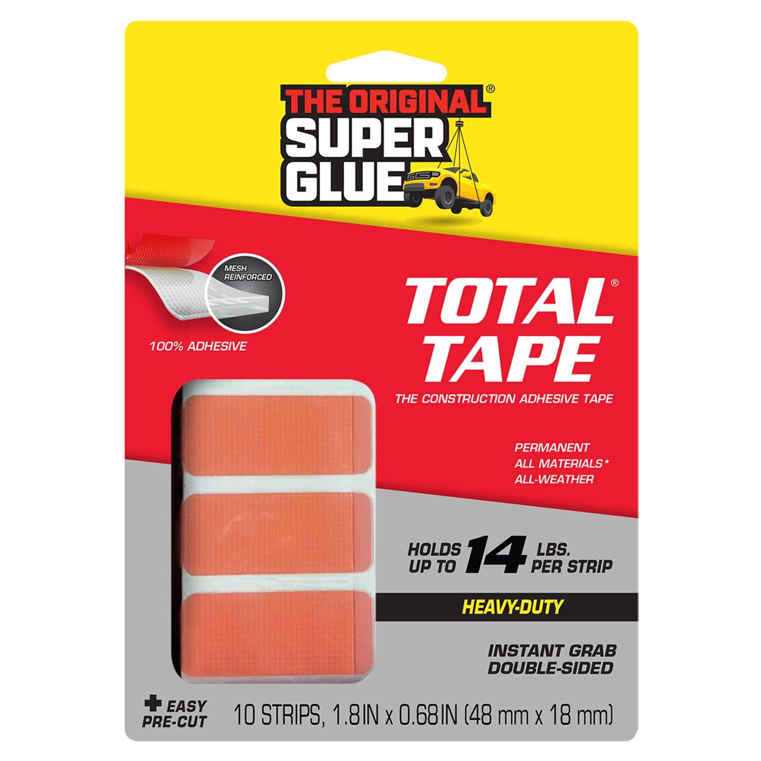 The Original Super Glue  Super Strong 1.8 in. L X 0.68 in. W Double Sided Mounting Strips
