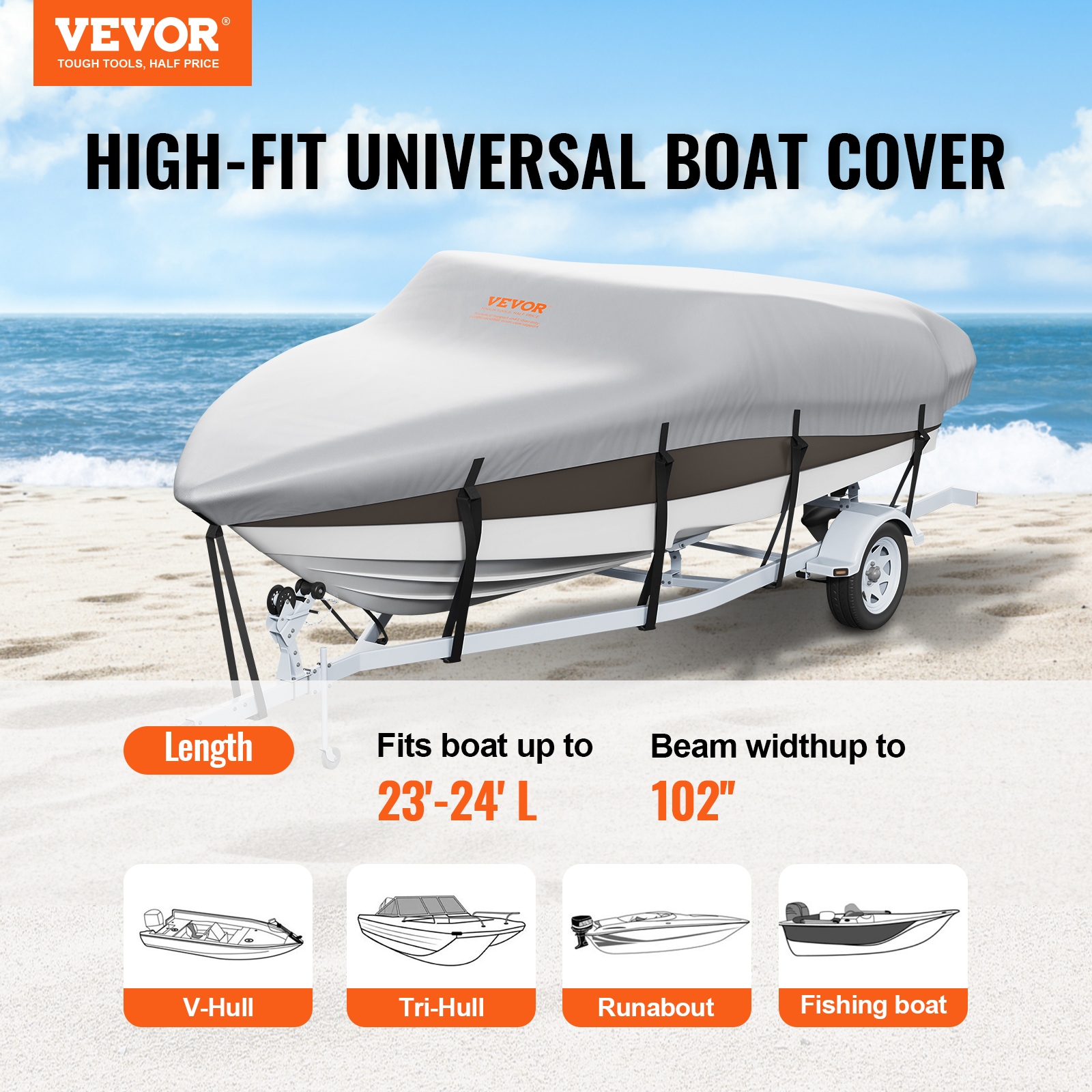 VEVOR TYCZ600D2324S51Q4V0 Boat-Covers - View #3