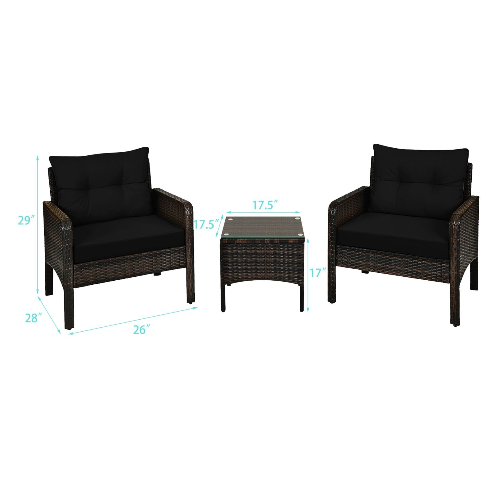 WELLFOR OUS68639DK Patio-Conversation-Sets - View #3