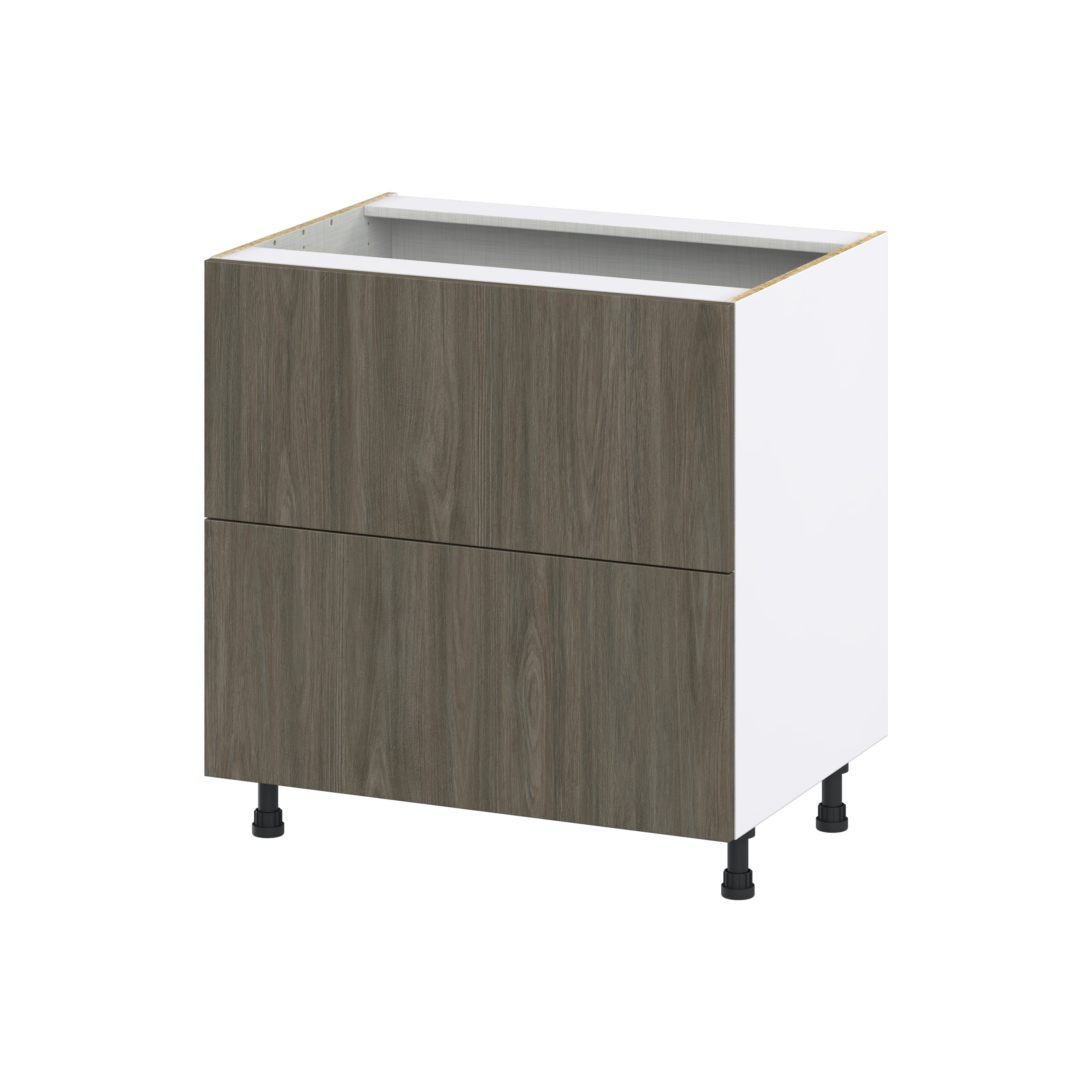 Hugo&Borg Savane 33-in W x 34.5-in H x 24-in D Textmel 3-Drawer Base Fully Assembled Cabinet (Flat Panel Style)
