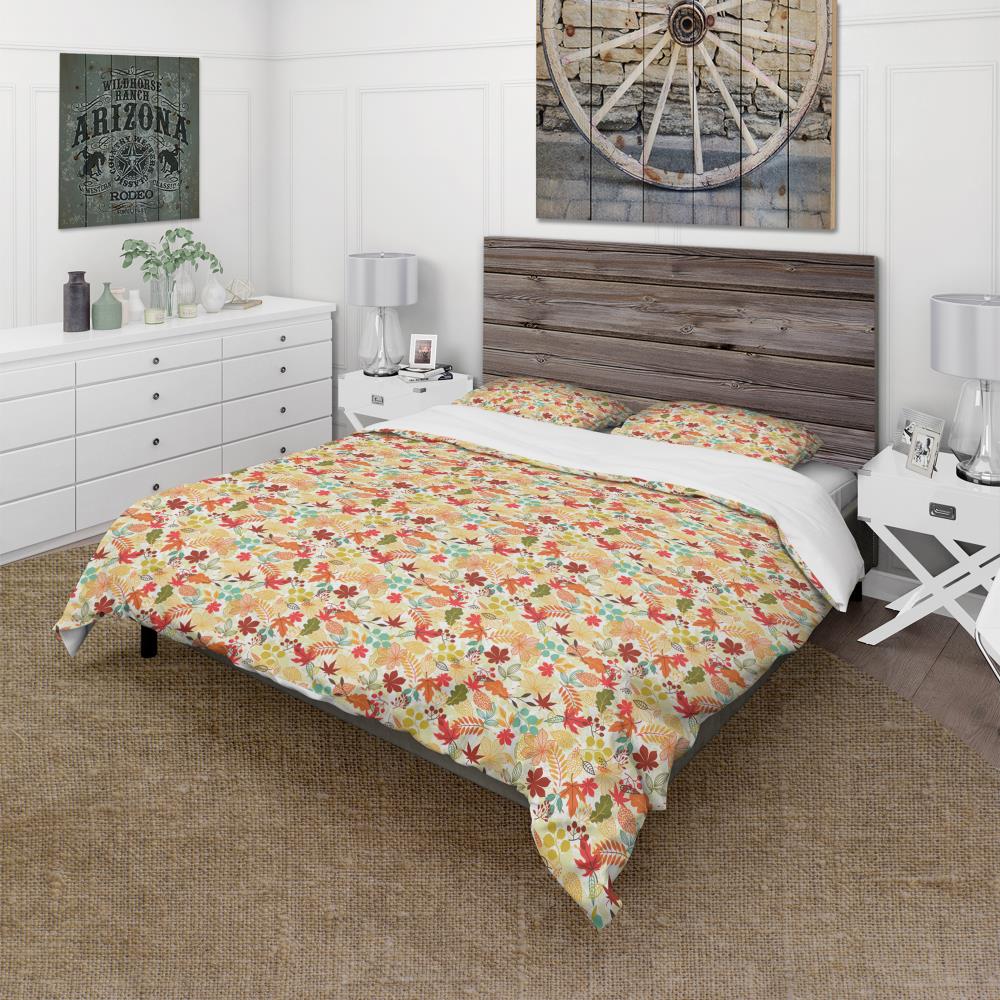 Designart BED18869-Q 3 -Piece Yellow Queen Duvet cover Set