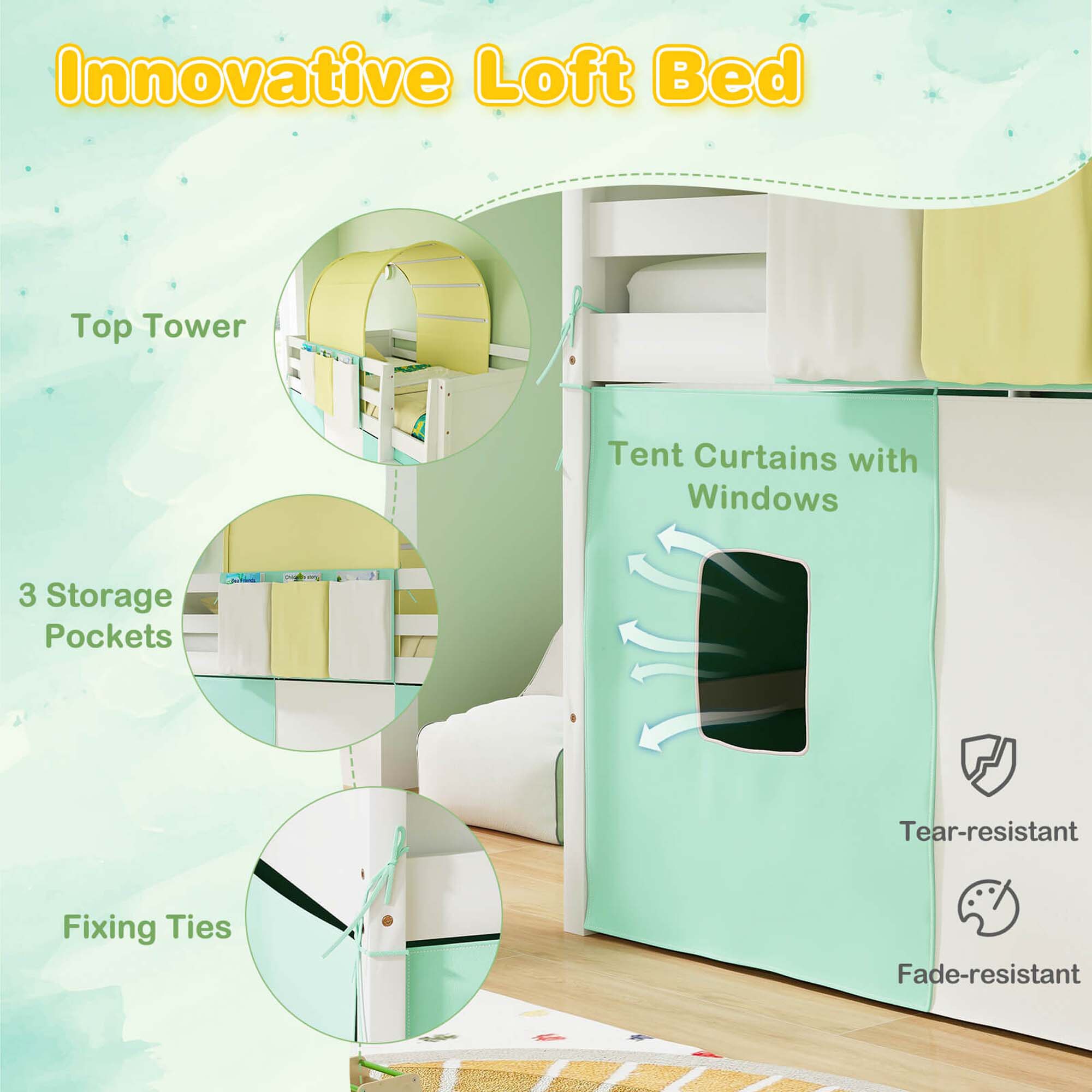Costway HCST02597 Bunk-Beds - View #4