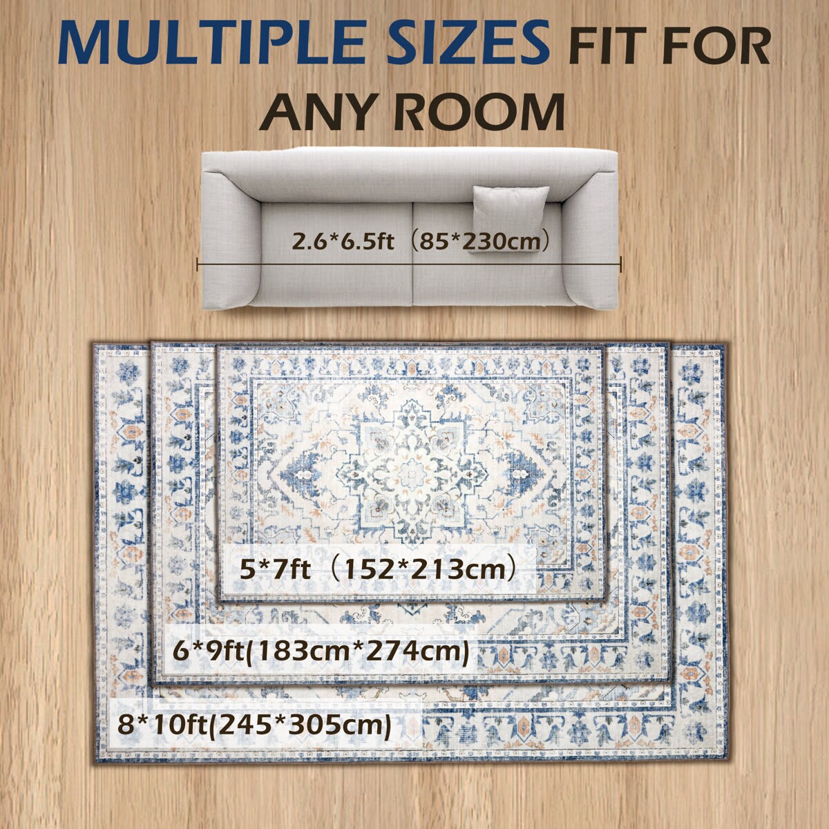 U-HOMY FY-010GY-HM rugs - View #2