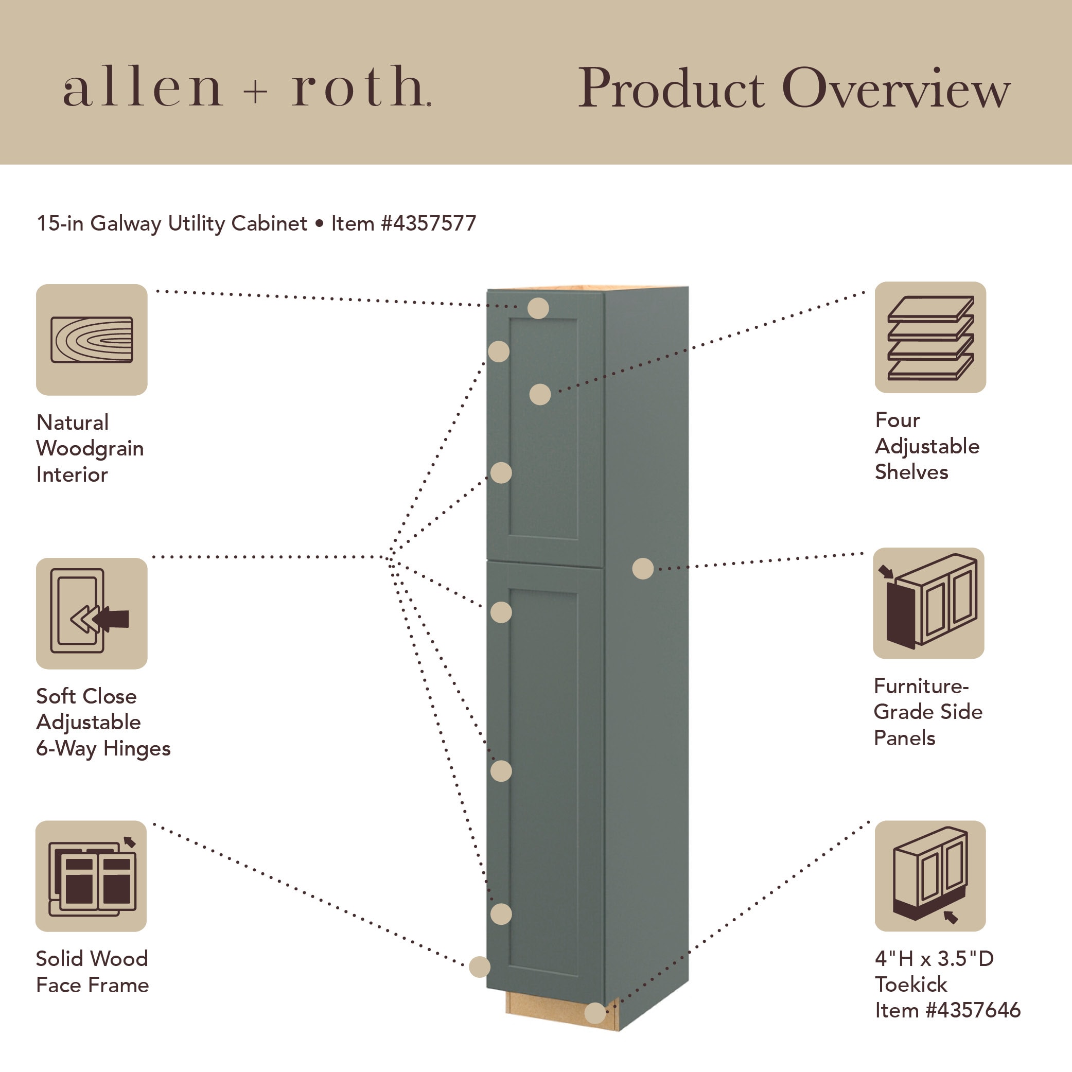 allen + roth 63049GW Cabinets-Kitchen - View #14