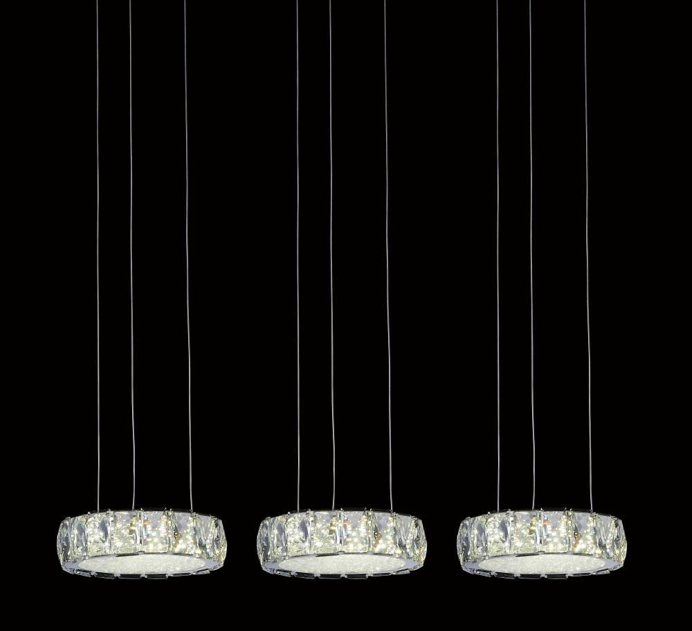 CWI Lighting 5626P31ST-RC Milan 18-Light Chrome Traditional Drum LED Hanging Pendant Light