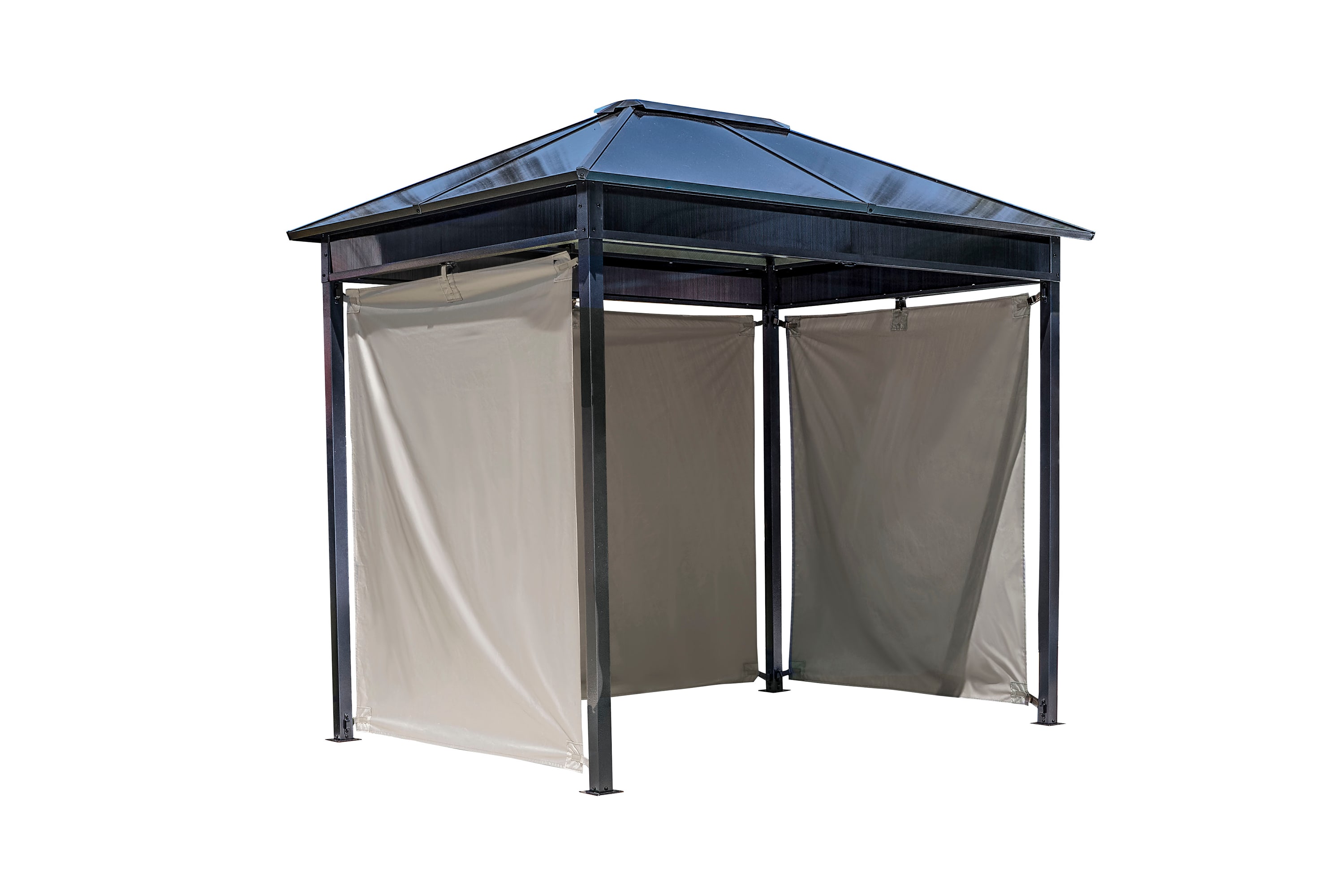 Danxia Black Steel and Polycarbonate 7x9 Ft Gazebo